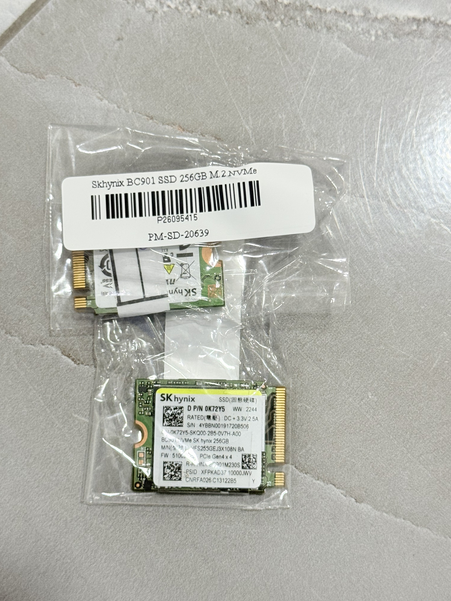 SKhynix BC901 SSD 256GB M.2 NVMe