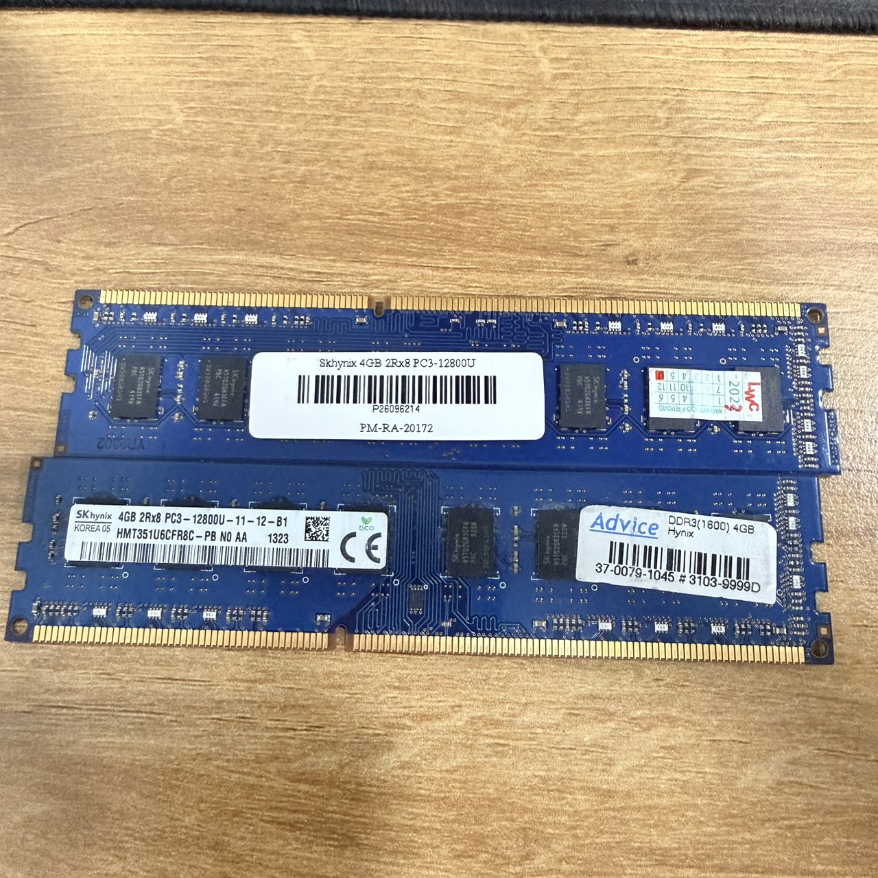 Ram PC SKhynix 4GB 2Rx8 PC3-12800U x2