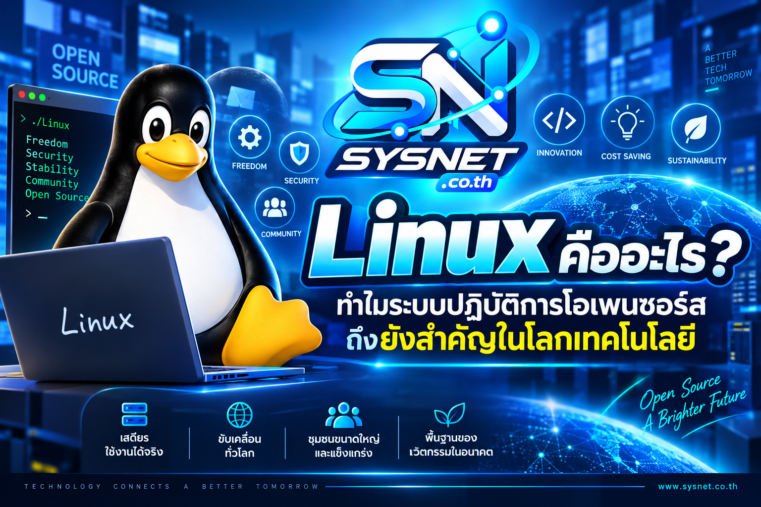 Linux คืออะไร? ทำไมระบบปฏิบัติการโอเพนซอร์สถึงยังสำคัญในโลกเทคโนโลยี