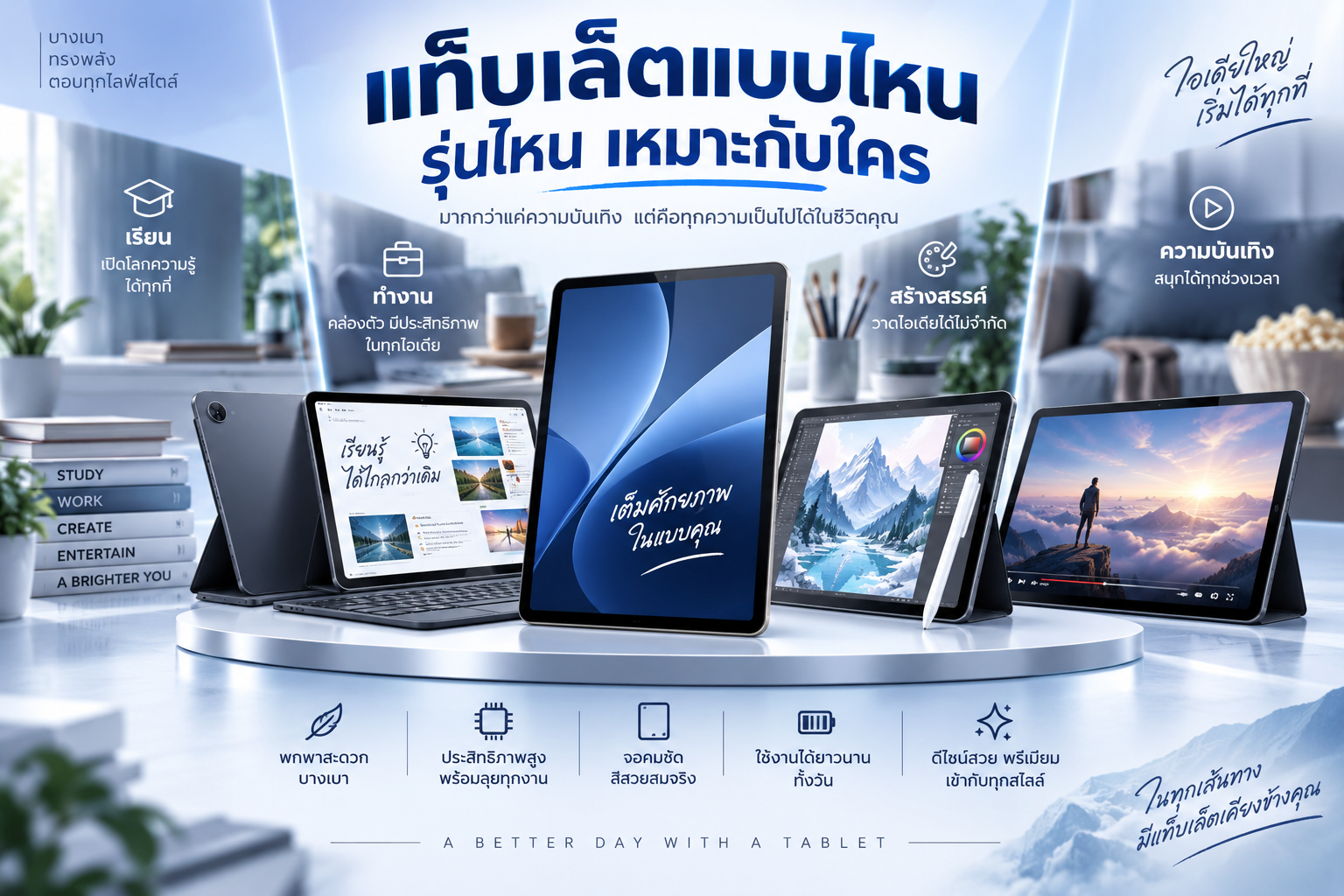 แท็บเล็ตแบบไหน รุ่นไหน เหมาะกับใคร? เลือกให้ตรงการใช้งาน ก่อนจ่ายเงิน