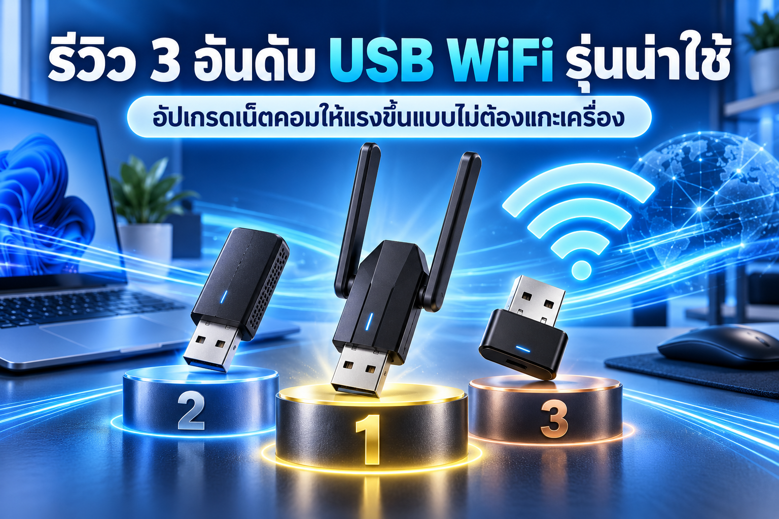 รีวิว 3 อันดับ USB WiFi รุ่นน่าใช้ อัปเกรดเน็ตคอมให้แรงขึ้นแบบไม่ต้องแกะเครื่อง