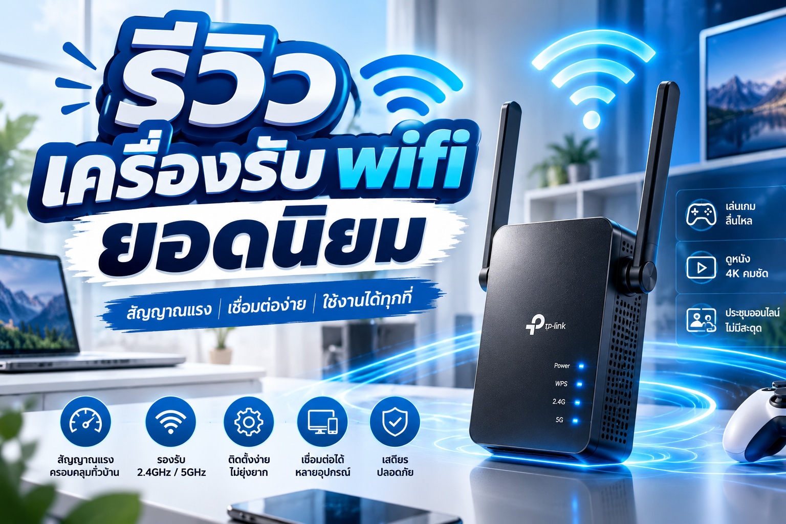 รีวิว 5 เครื่องรับ WiFi ยอดนิยม ปี 2026 รุ่นไหนดี? สัญญาณแรง เน็ตเร็ว คุ้มค่า ใช้งานง่าย