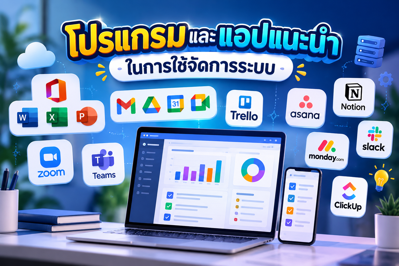 โปรแกรมและแอปแนะนำ  ในการใช้จัดการระบบคอม