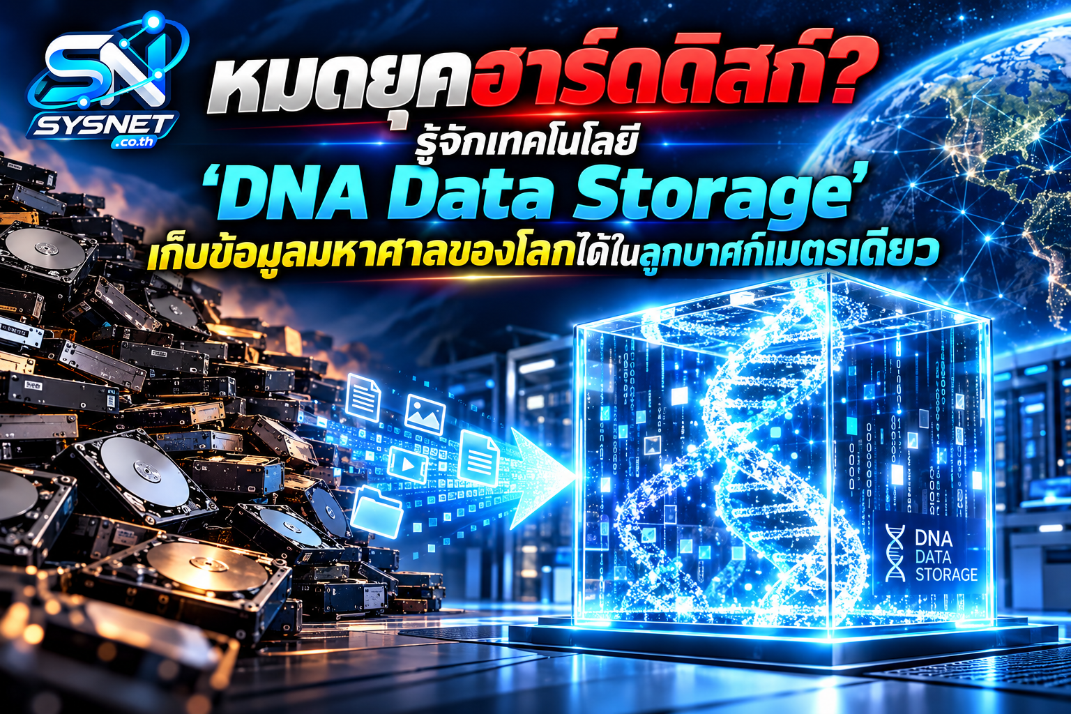 หมดยุคฮาร์ดดิสก์? รู้จัก DNA Data Storage เทคโนโลยีที่อาจเก็บข้อมูลมหาศาลของโลกได้ในลูกบาศก์เมตรเดียว