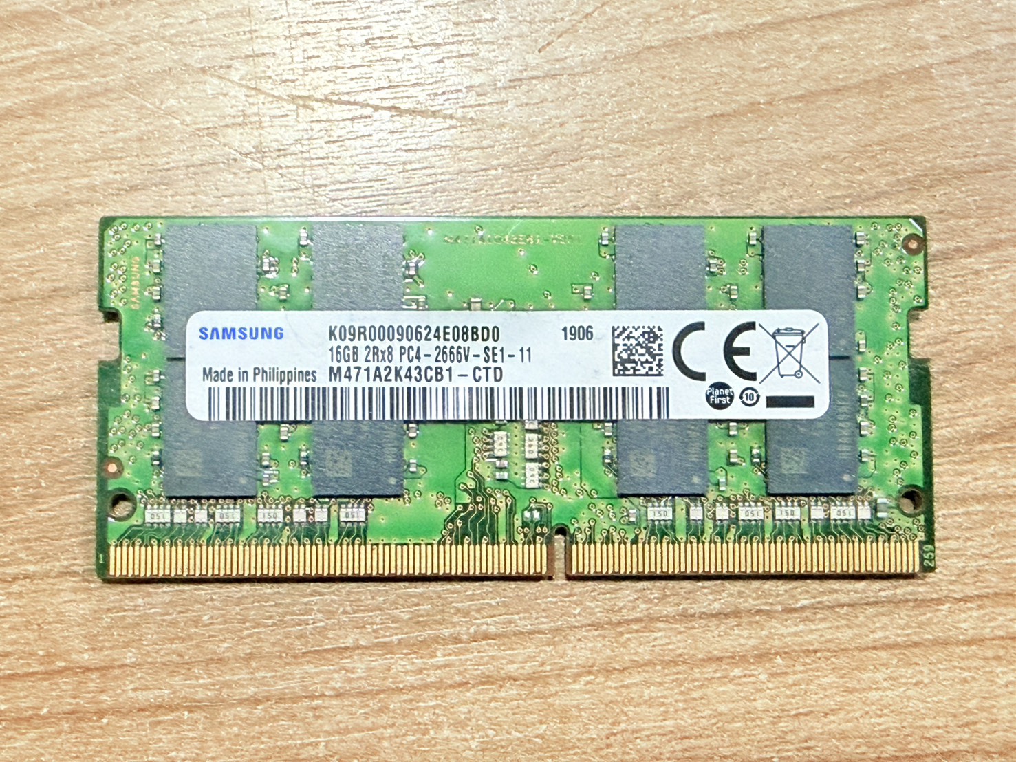 Ram Notebook 16 GB DDR4 Samsung 16GB 2Rx8 PC4-2666V-SE1-11