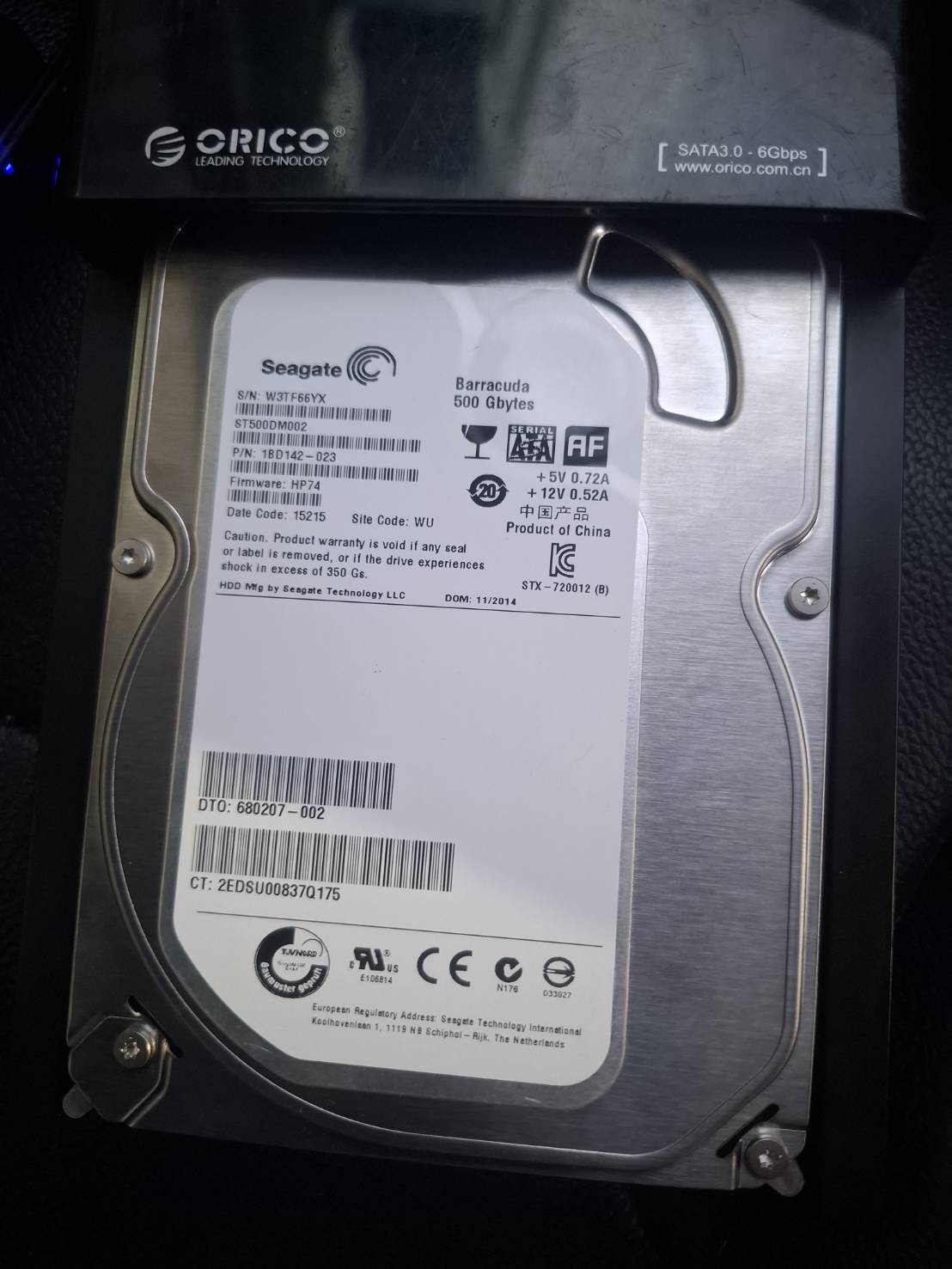ขาย harddisk seagate 500GB 3.5"