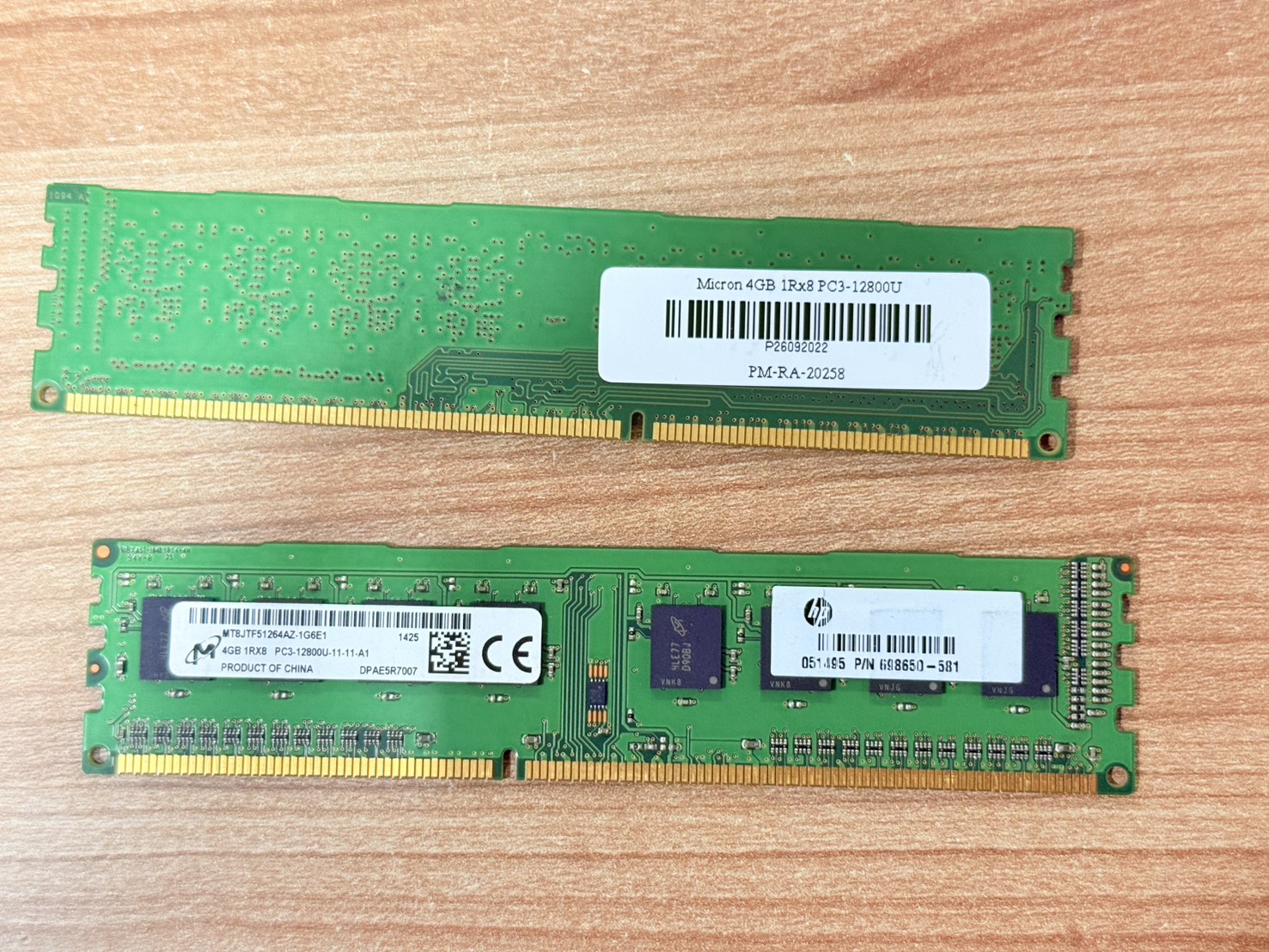 ขาย Micron 4GB 1Rx8 PC3-12800U