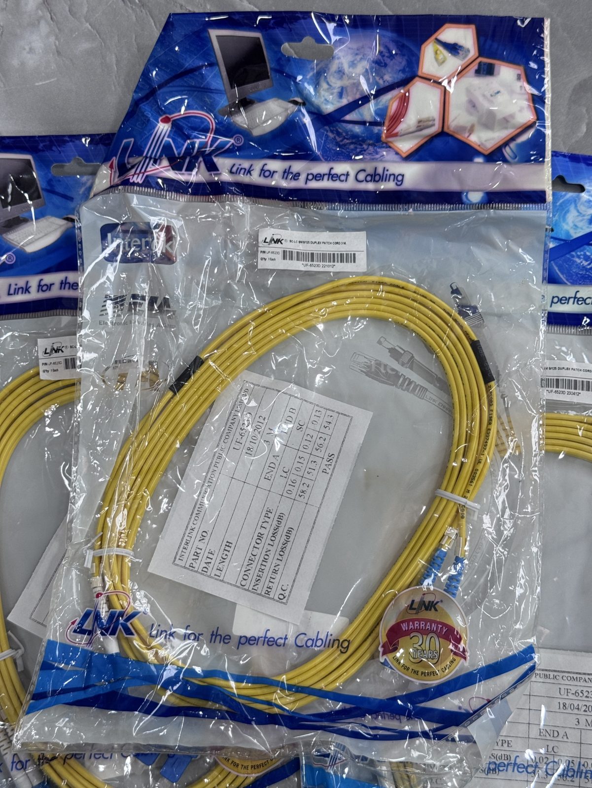 ขาย LINK (UF-6523D) SC-LC SM 9/125 DUPLEX PATCH CORD 3M.