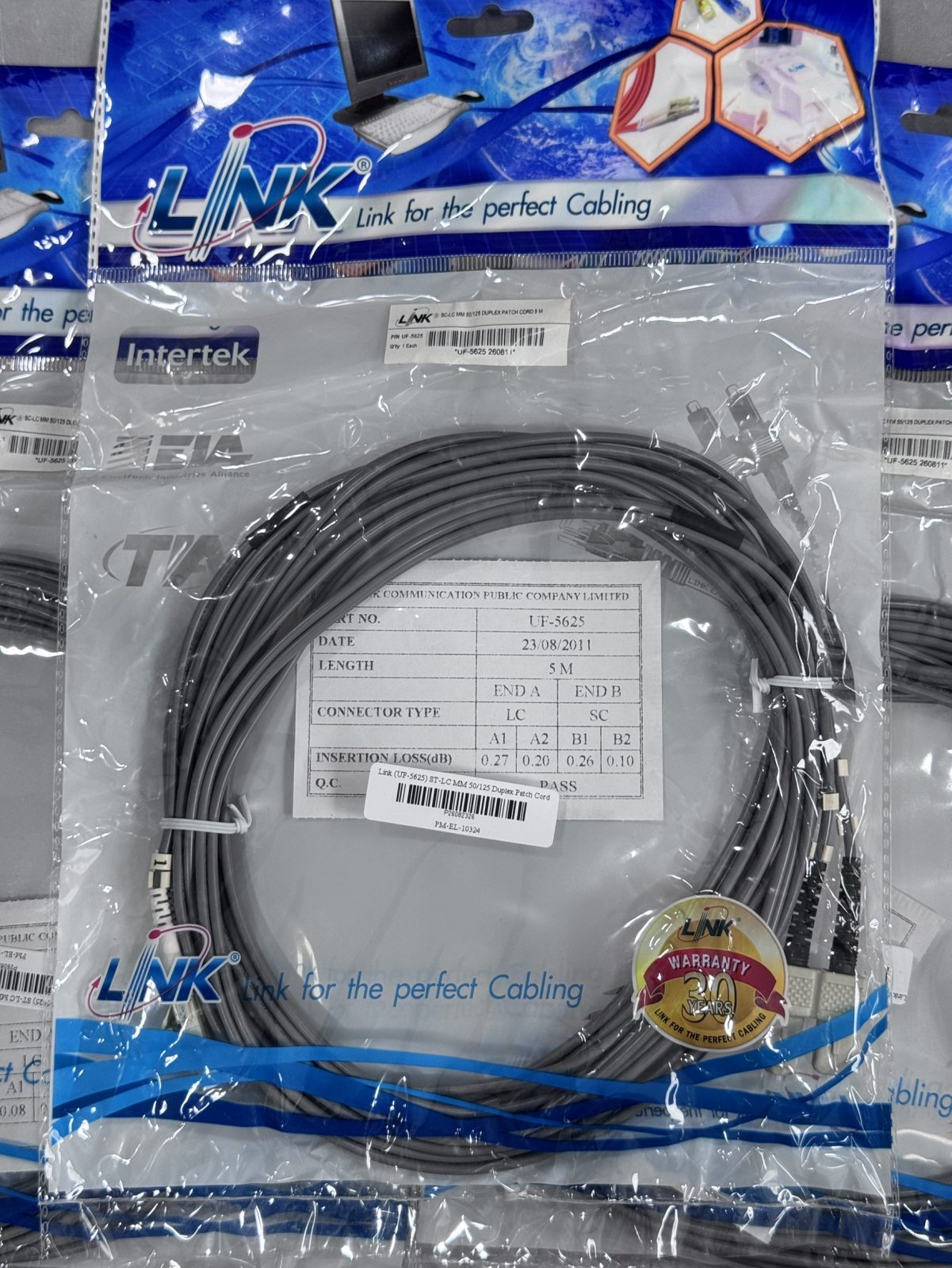 ขาย Link (UF-5625) ST-LC MM 50/125 Duplex Patch Cord 5M.