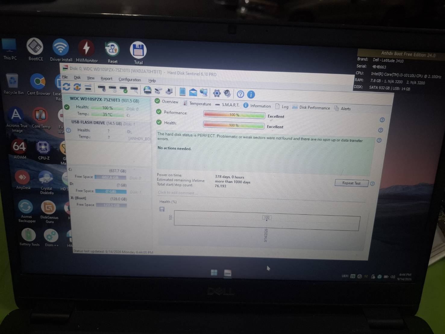 ขาย Dell latitude 3410 i3gen10th ram 8GB hdd 1Tb รูปที่ 4