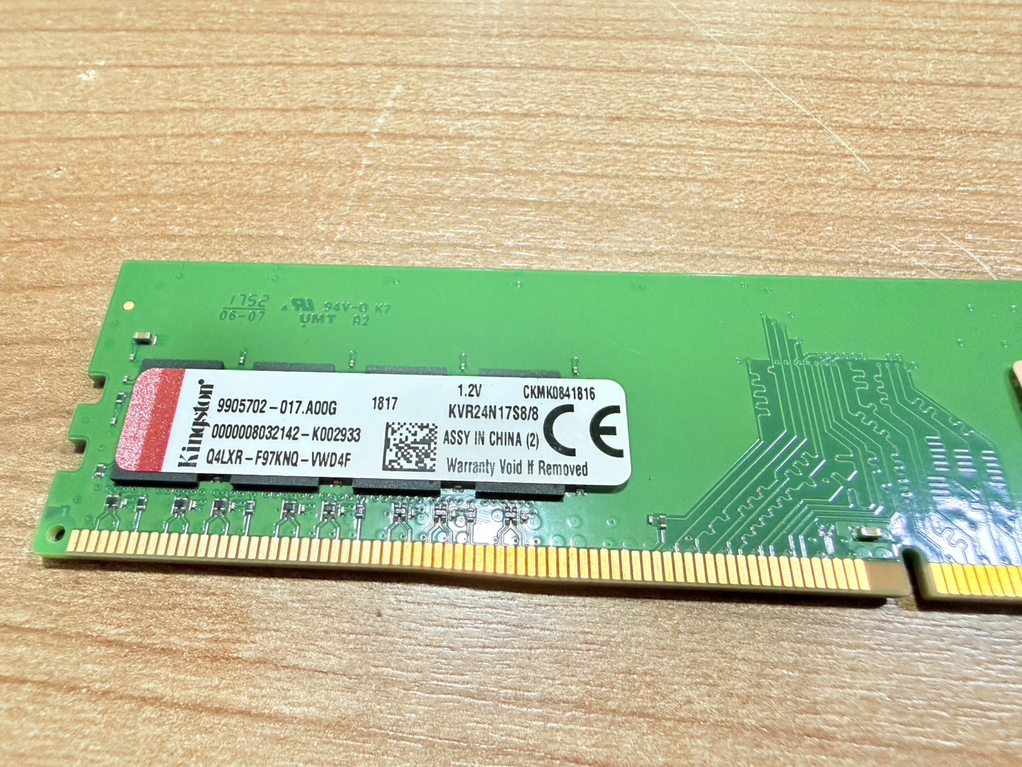 ขาย RAM Kingston KVR24N17S8/8GB รูปที่ 2