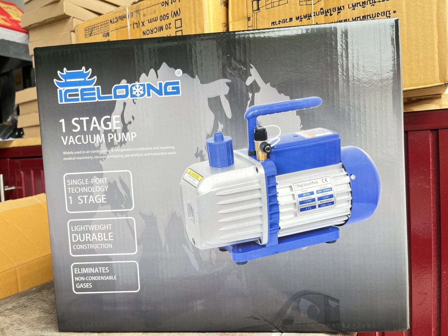 ขาย เครื่องแวคคั่มปั๊ม ยี่ห้อ ICELOONG VACUUM PUMP VP115