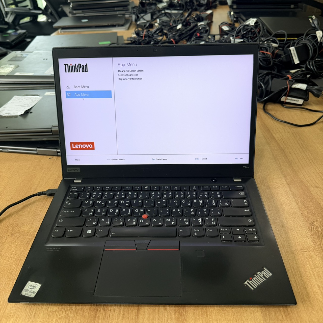 ขาย Lenovo Thinkpad T14s Gen1(i5-10310U/16GB/M.2 256GB)+Adapter *** แบต 76% จอทัชสกรีน จอมีรอย KB นิดหน่อย ตามรูป