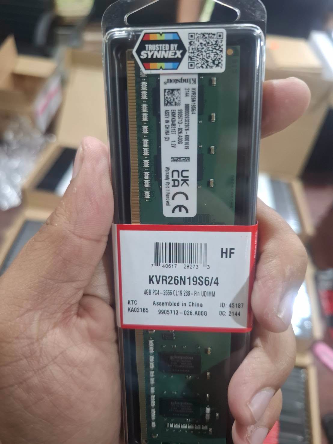 KVR26N19S6/4. 4GB (4GBx1) DDR4 2666MHz รูปที่ 4
