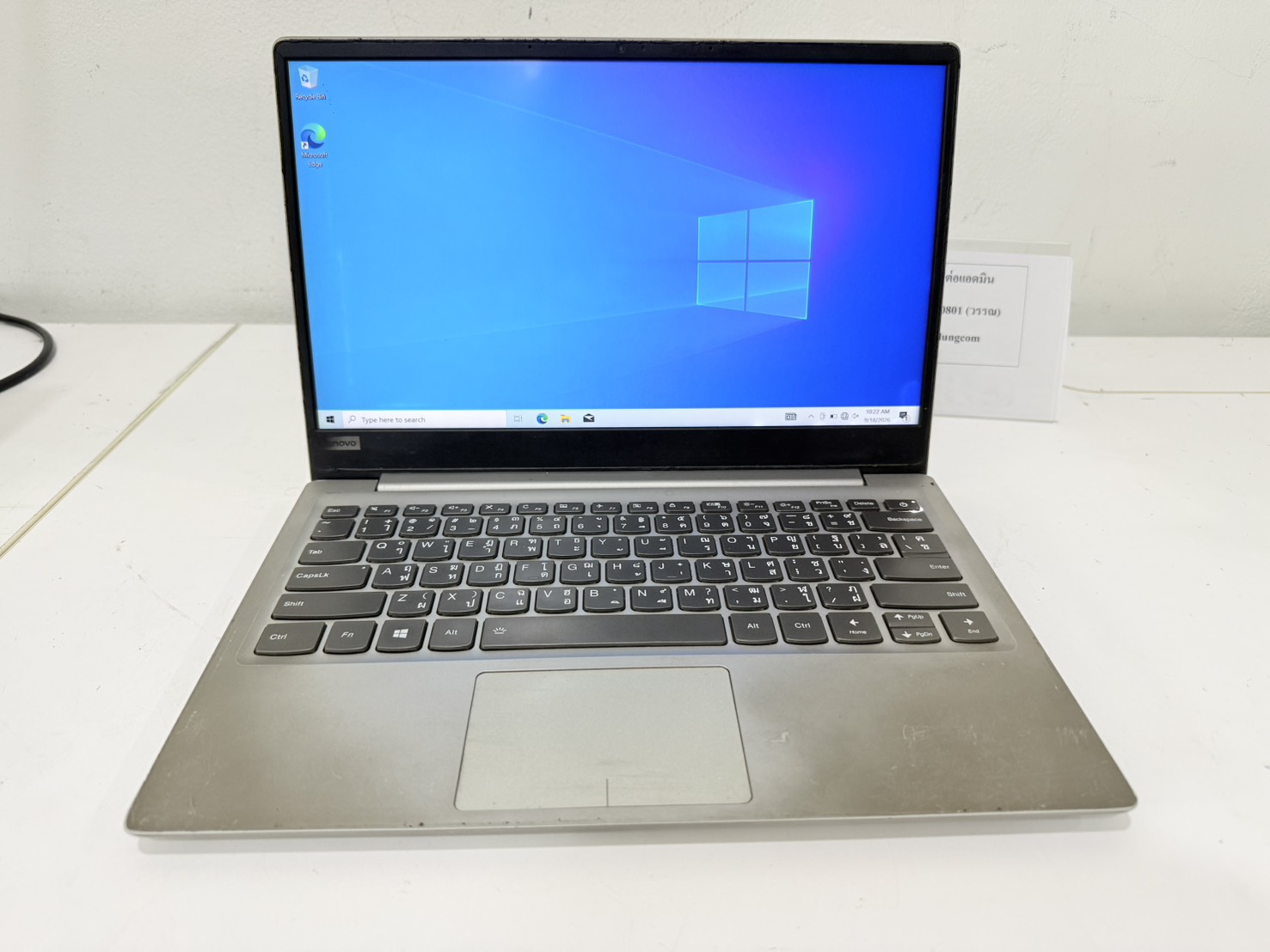 ขาย Lenovo ideapad 320S-13IKB(i5-8250U/8GB/256GB) No Adapter สุขภาพแบต 100% จอ Bright กรอบจอแตก ขอบยางเสื่อม ฝาเครื่องบอดี้บุบ รอยถลอกตามรูป
