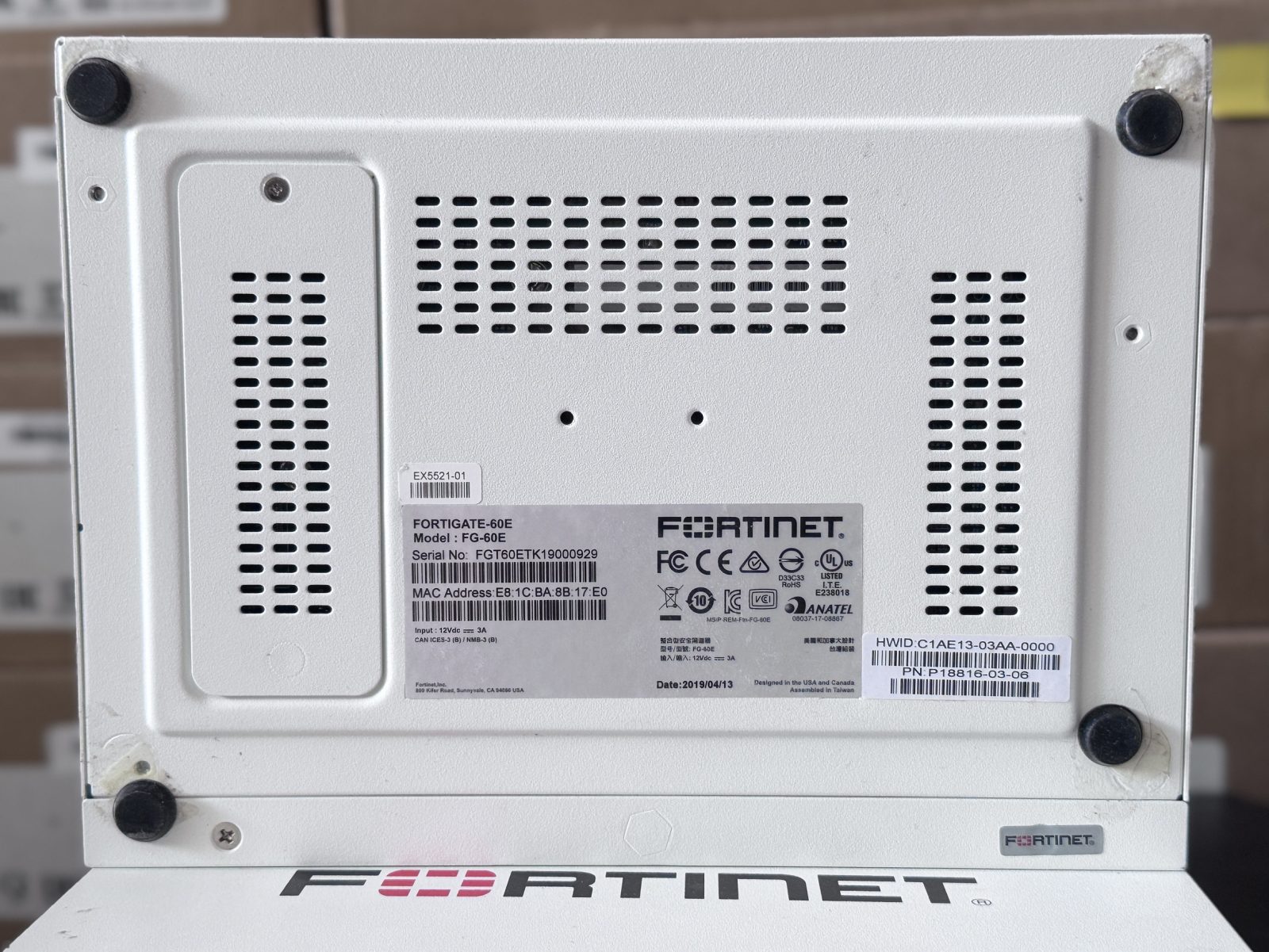 ขาย Fortinet FortiGate 60E ไม่มี Adapter รูปที่ 3
