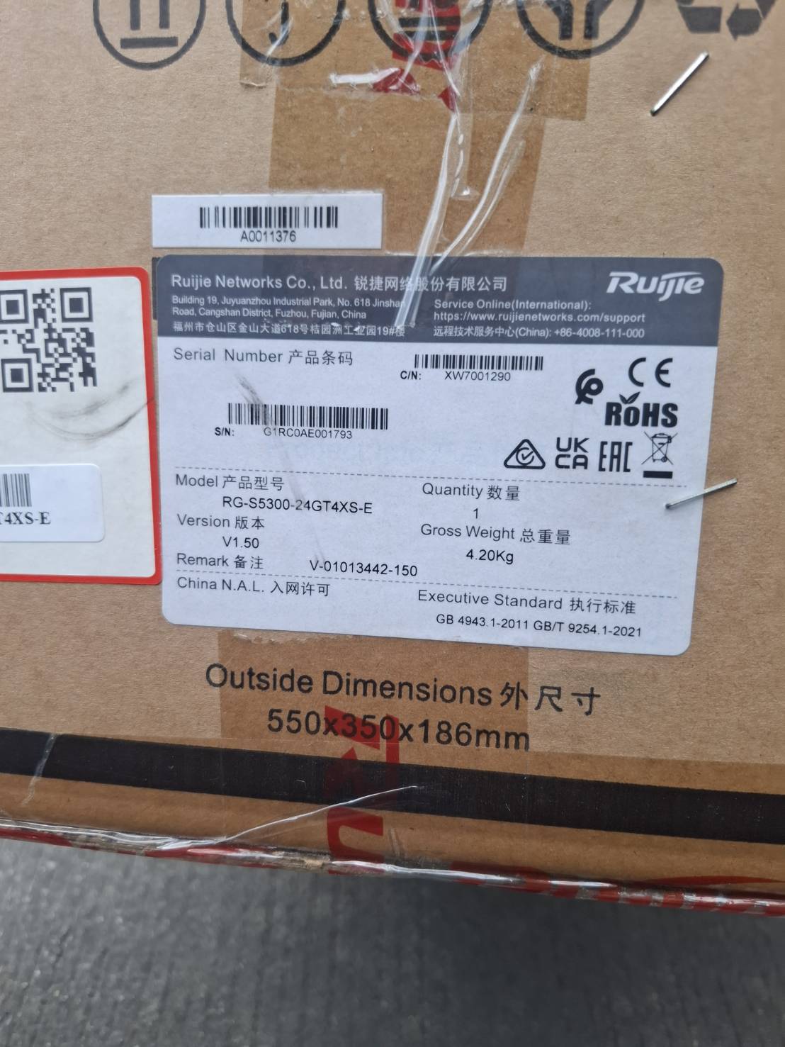 ขาย Ruijie RG-S5300-24GT4XS-E (Layer 3 Managed Switch) รูปที่ 2