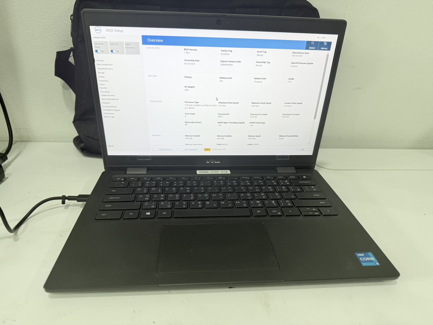 Dell Latitude 3420 (i5-1135G7/8GB/SSD 256GB)+Adapter+กระเป๋า สุขภาพแบต 50% จอ Bright
