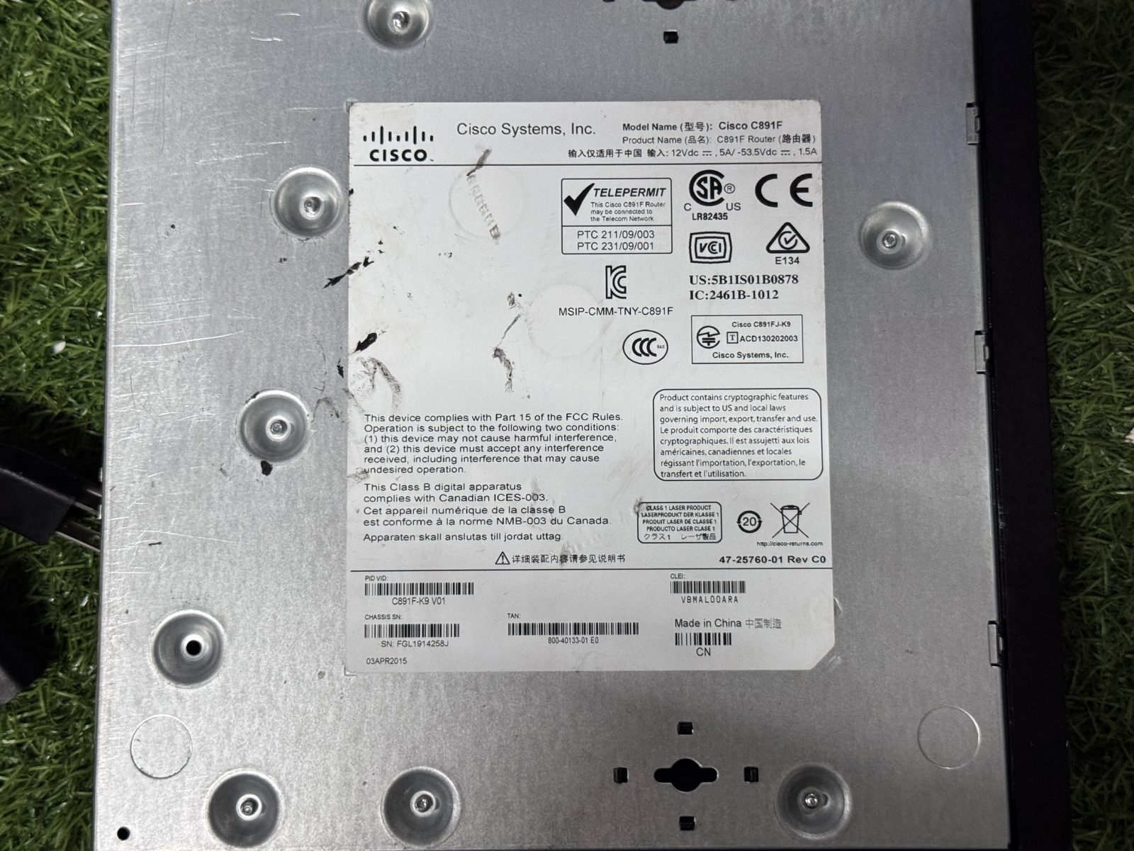 ขาย Cisco C891F รูปที่ 3