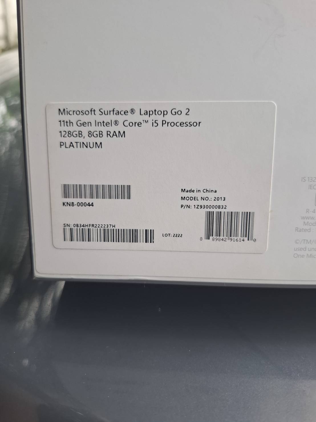 ขาย surface laptop go 2 i5 gen11th ram 8GB ssd128GB รูปที่ 13
