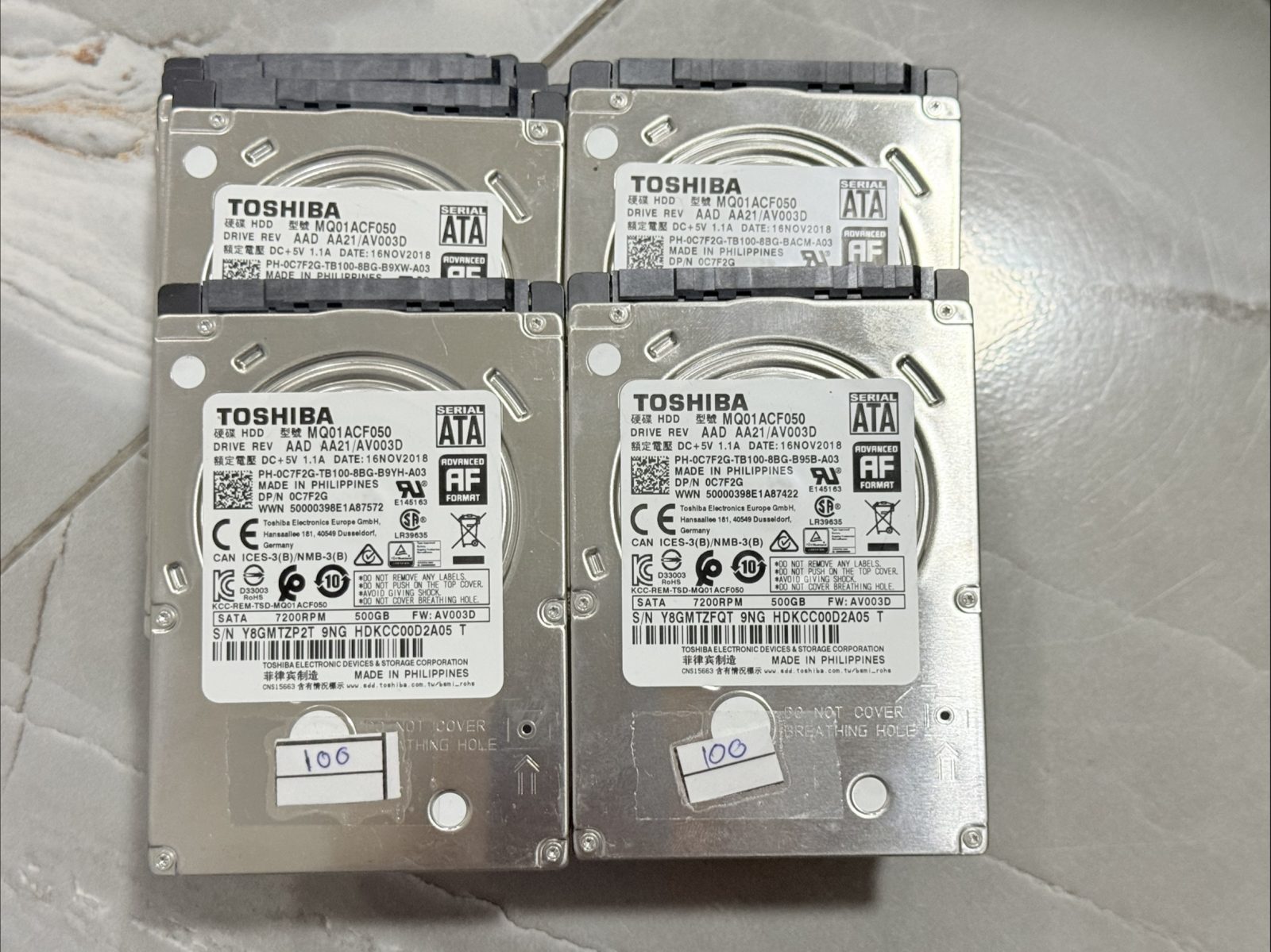 ขาย Toshiba 500GB SATA 2.5 6Gbps 7200RPM" รูปที่ 2