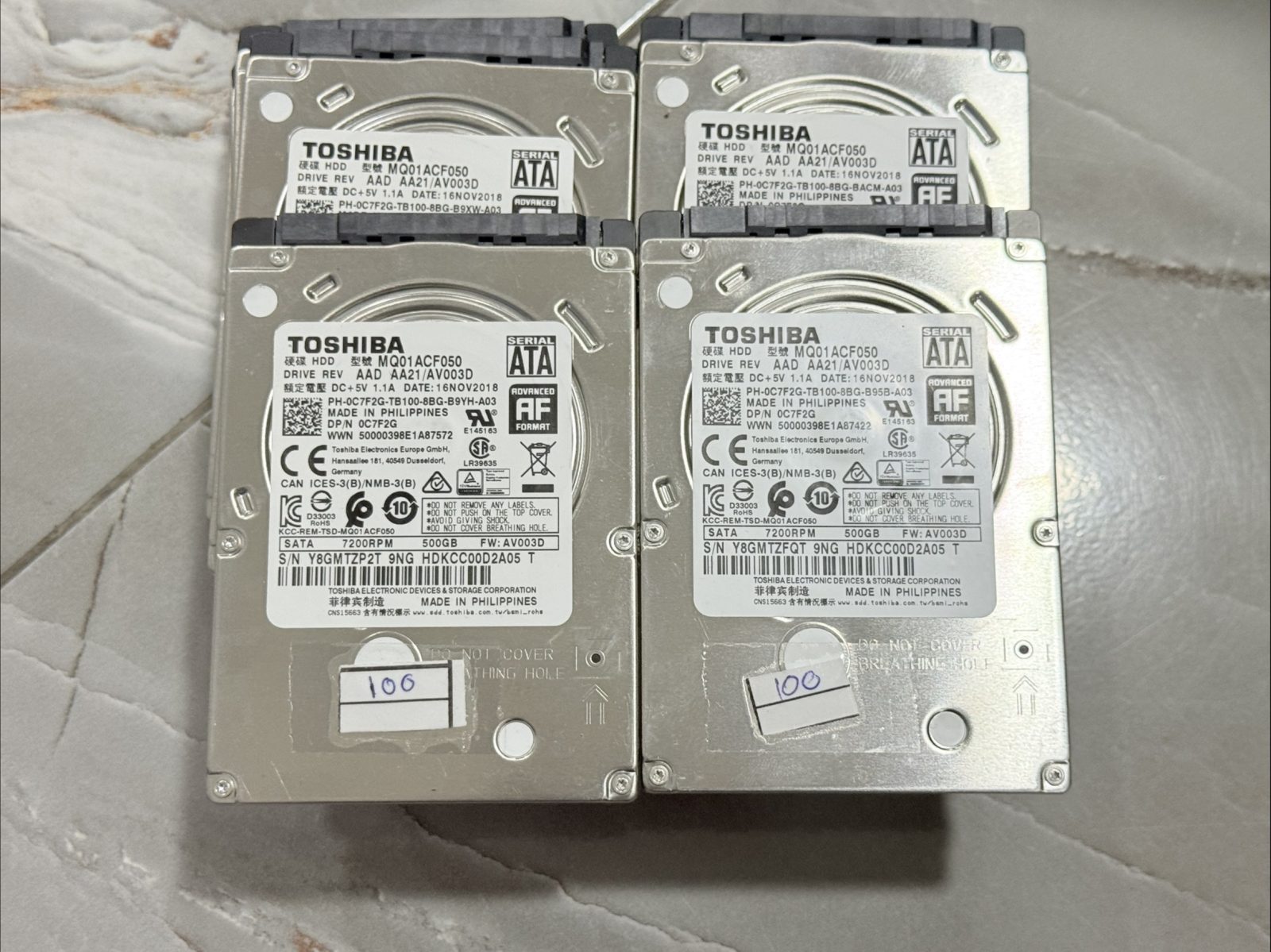 ขาย Toshiba 500GB SATA 2.5 6Gbps 7200RPM"