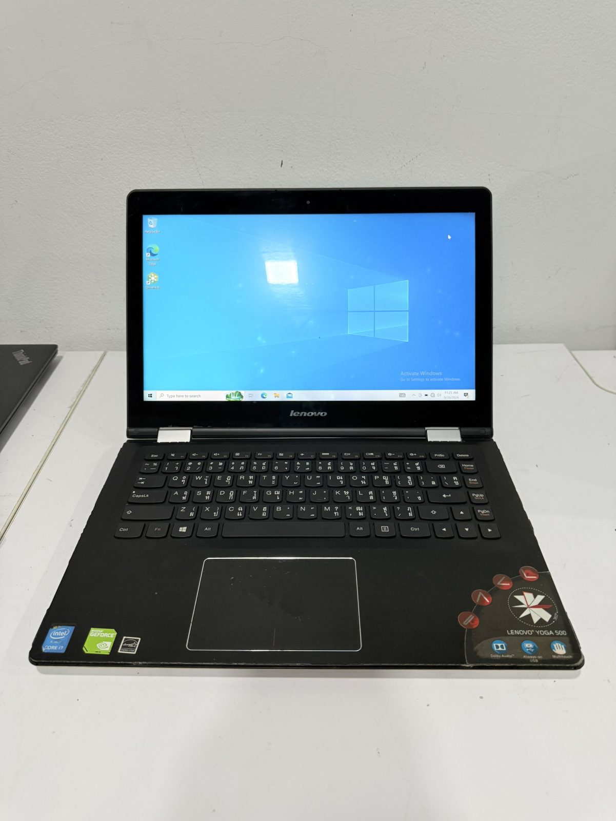 ขาย Lenovo YOGA 500-14IHW(i3-4030U/4GB/HDD 500GB/VGA 920M 2GB)+Adapter จอไบร์ทเยอะมากๆๆ แบต75%  Toucjpadลอก กรอบเครื่องแตก ขอบจออมฟ้า