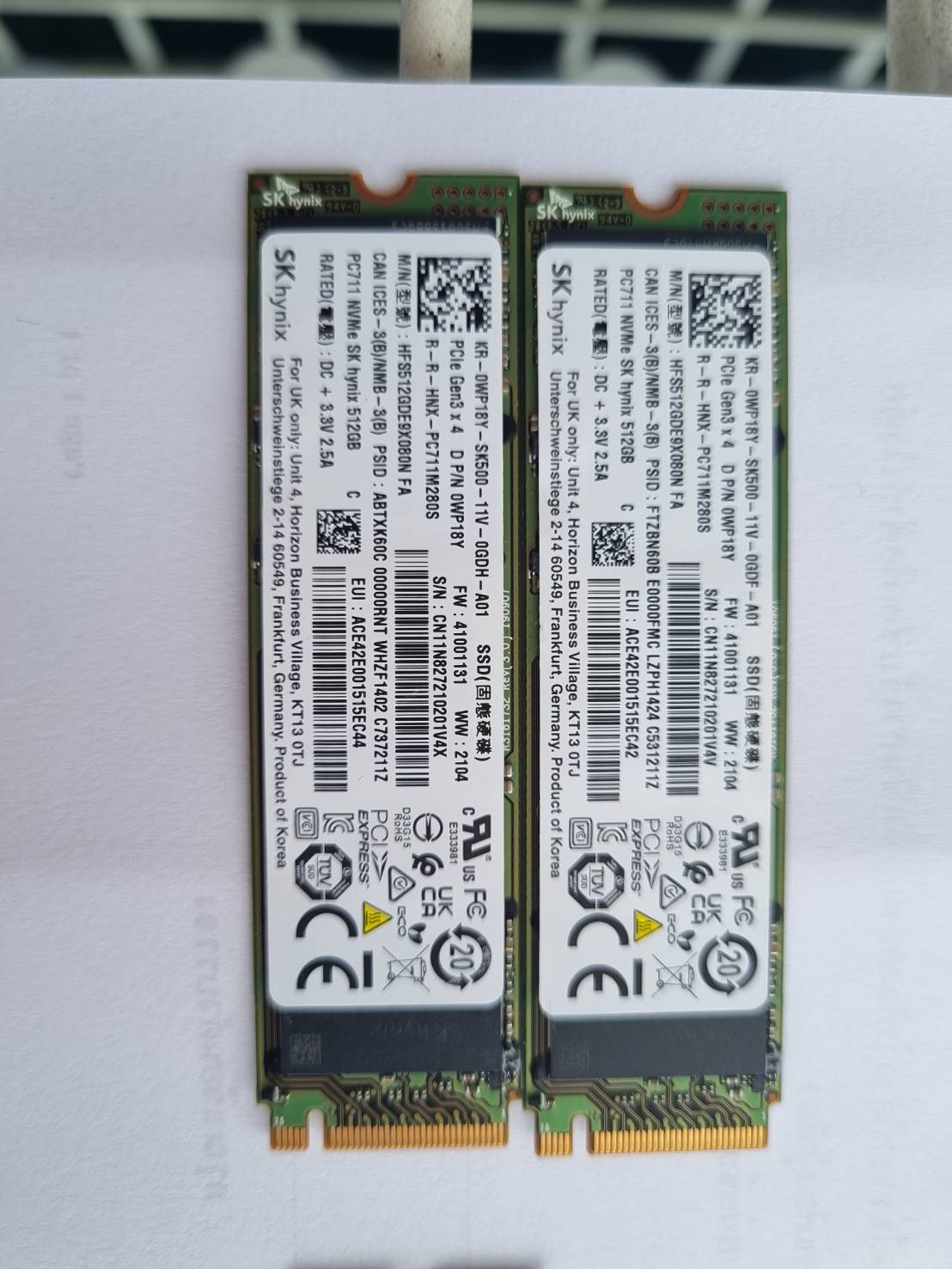 ขาย ssd Skhynix 512 GB Pcie gen3x4