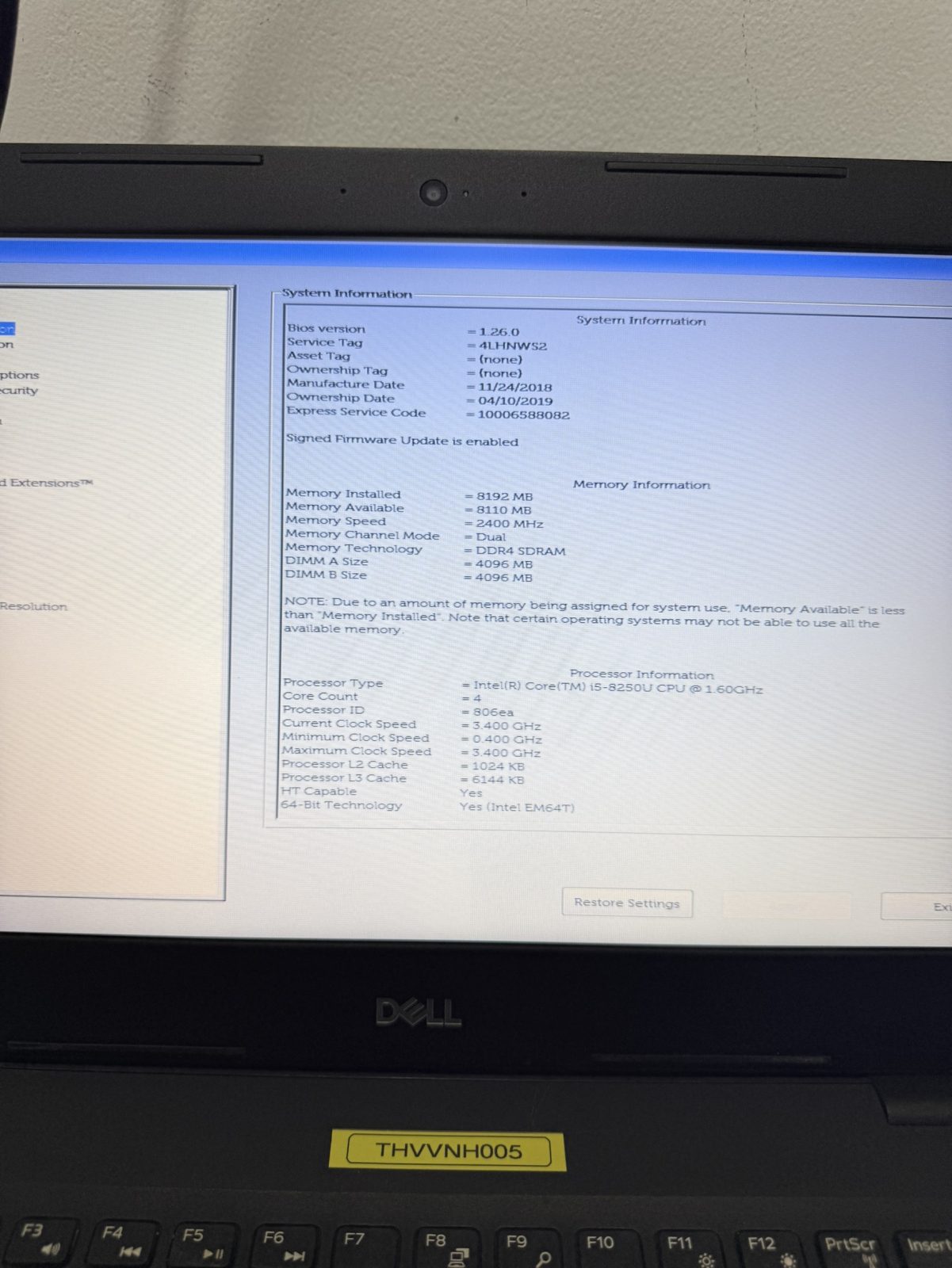 ขาย Dell Latitude 3490(i5-8250U/8GB) No SSD No Adapter แบตไม่เก็บไฟ ฝาเครื่องมีรอย