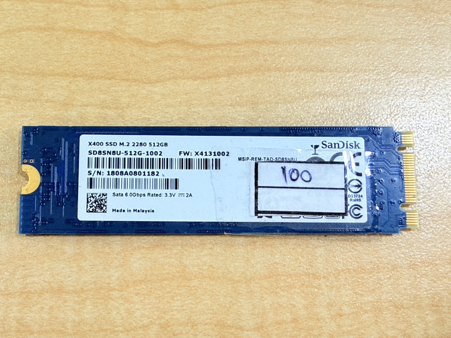 ขาย SanDisk X400 SSD 512GB M.2 SATA