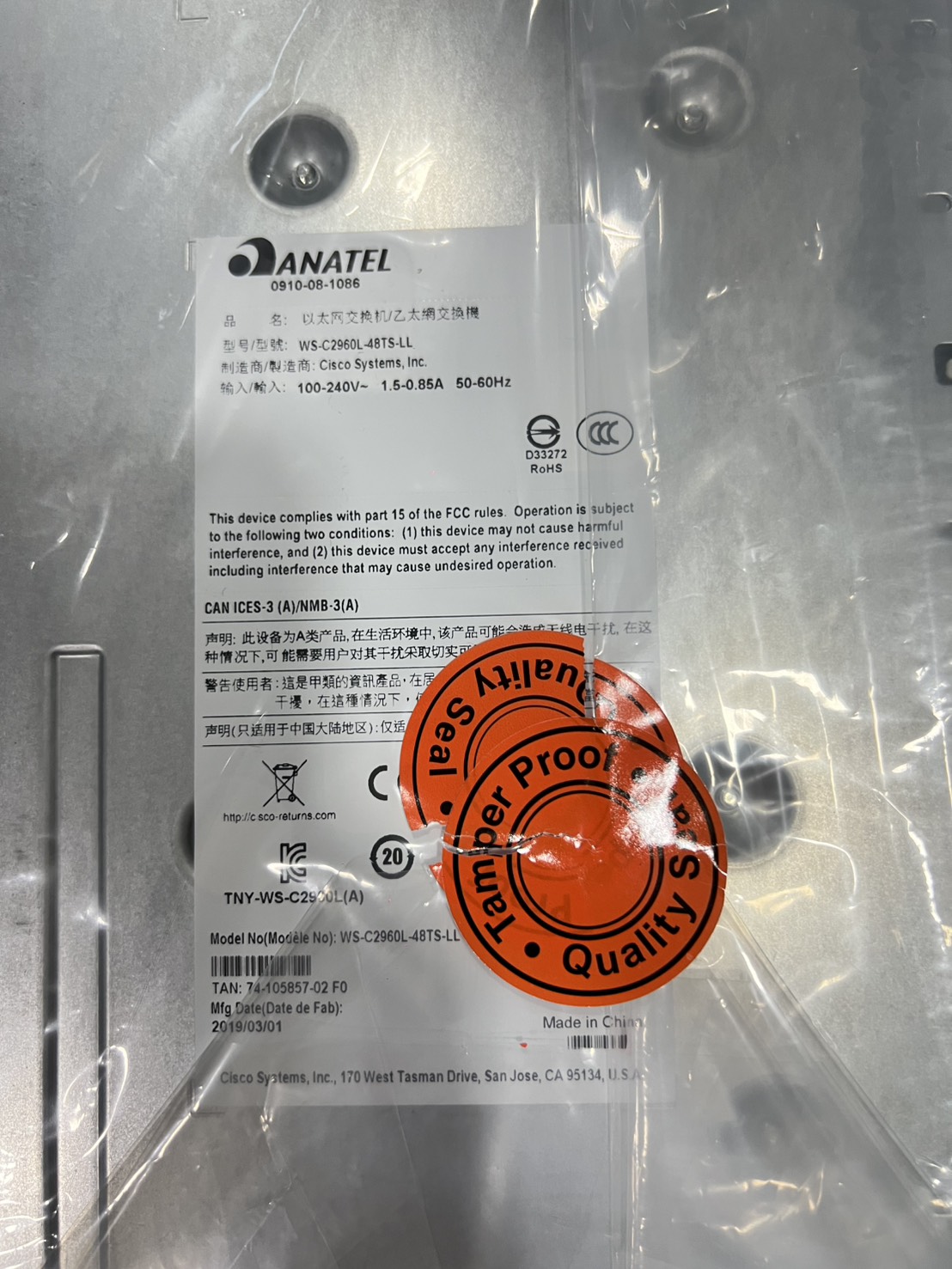 ขาย Cisco Catalyst WS-C2960L-48TS-LL รูปที่ 4
