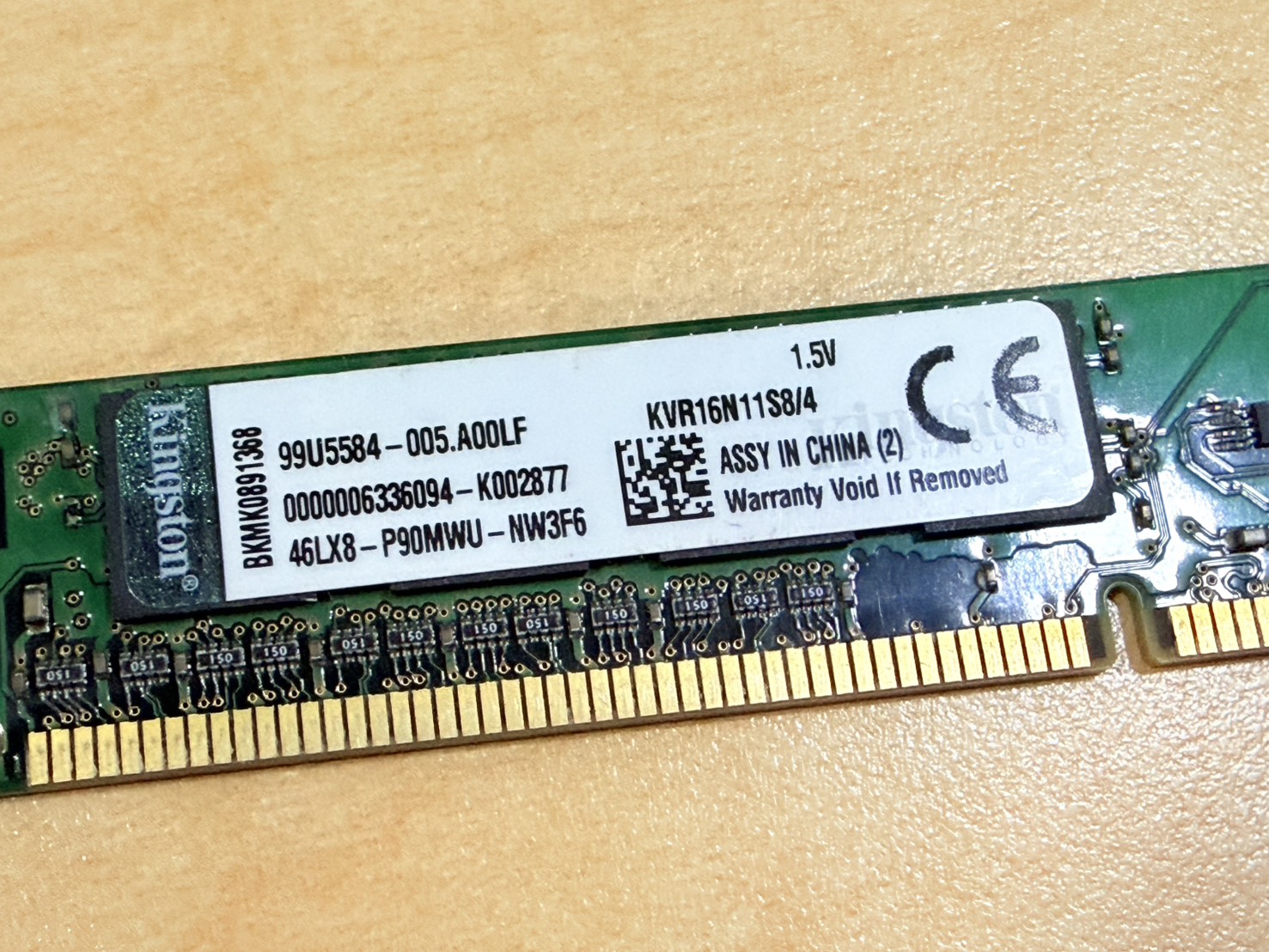 ขาย แรมพีซี Kingston KVR16N11S8/4G DDR3 รูปที่ 3