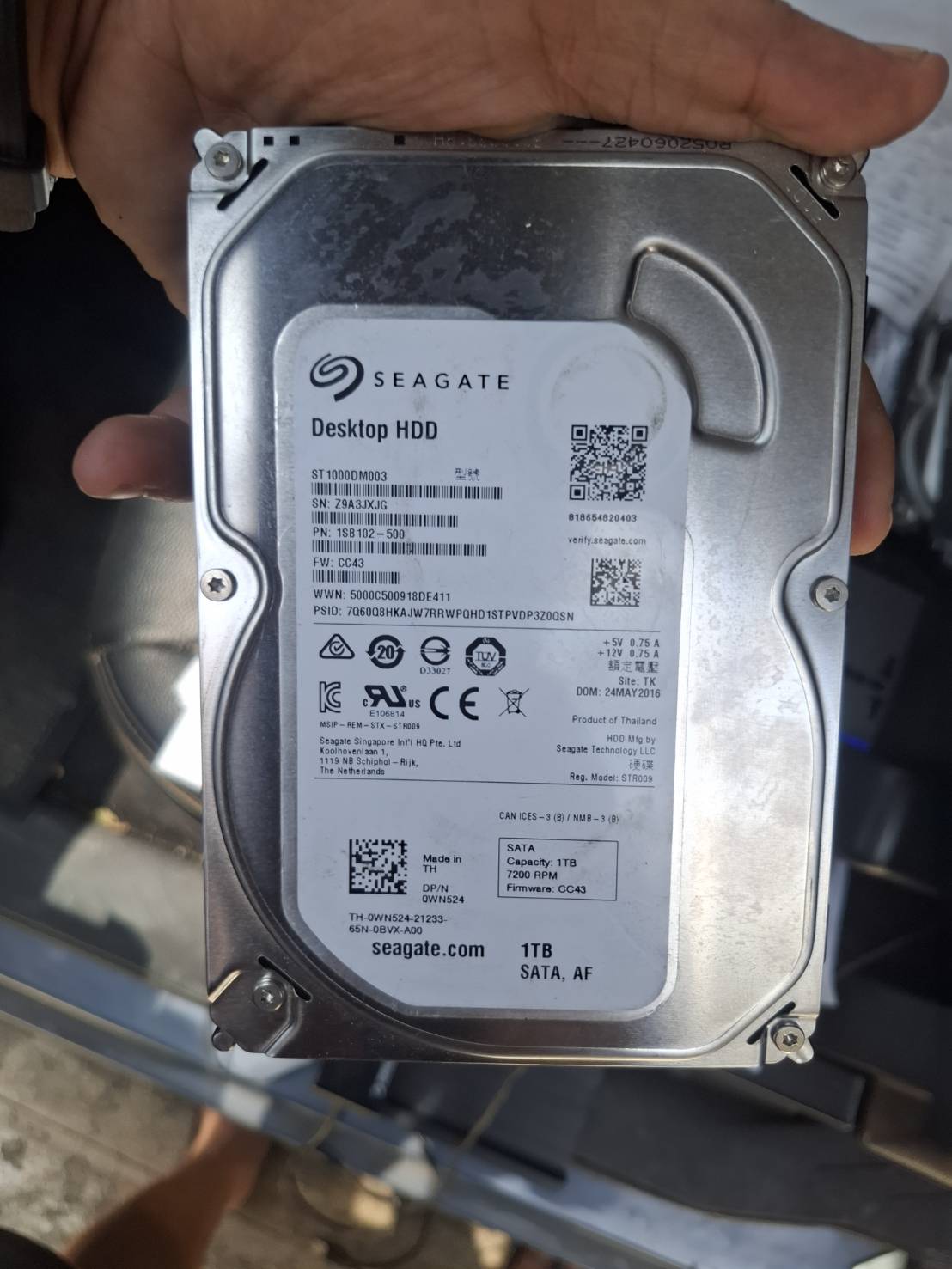 ขาย harddisk seagate Desktop hdd 1 TB
