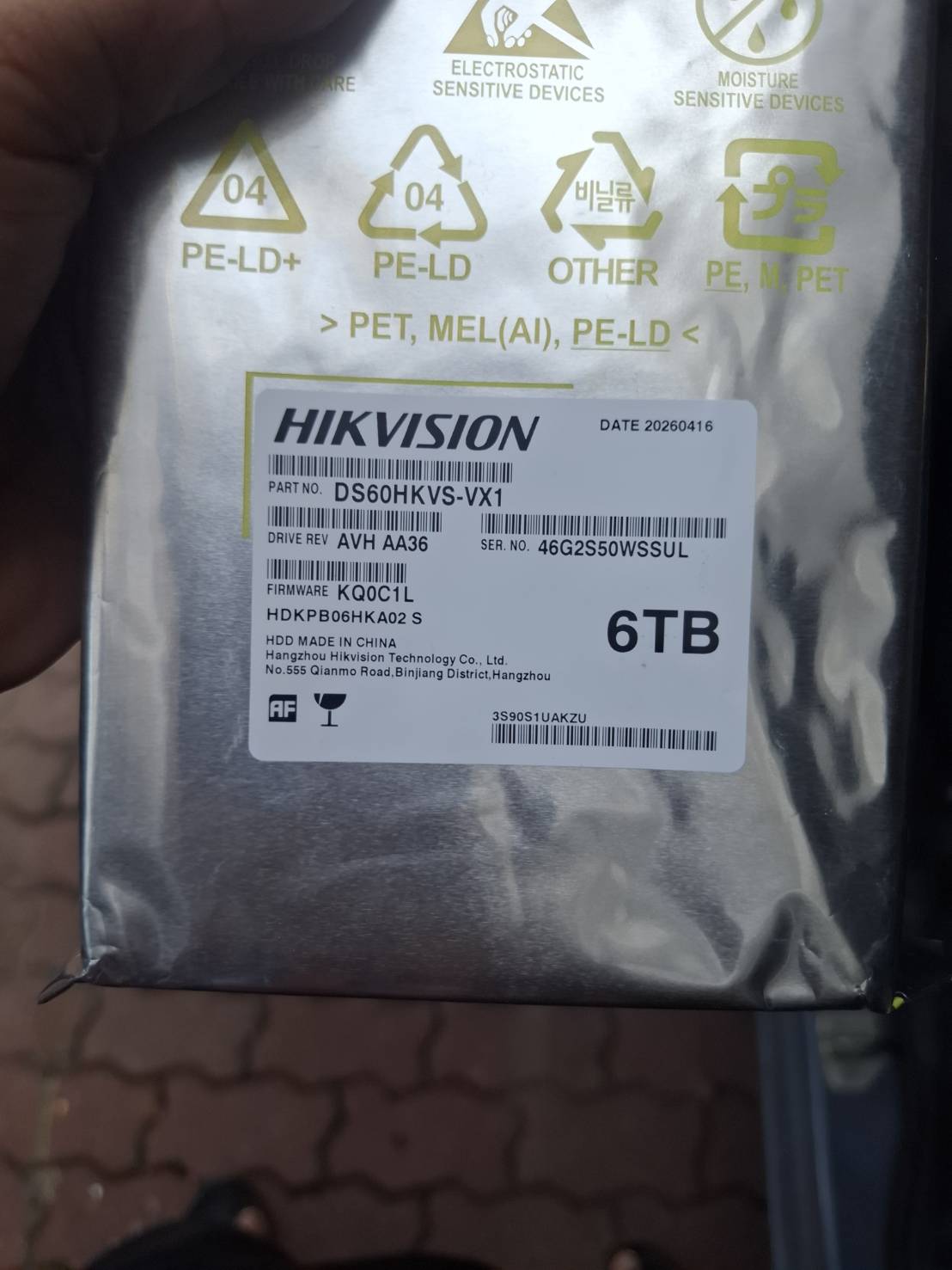 ขาย harddisk hikvision 6TB