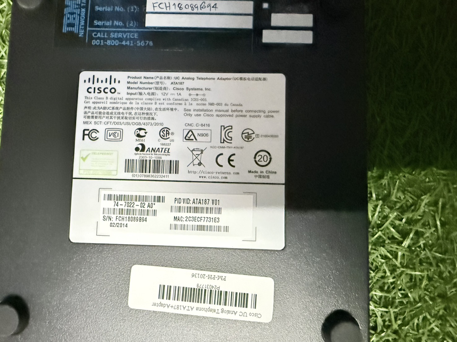 ขาย Cisco UC Analog Telephone ATA187+Adapter รูปที่ 4