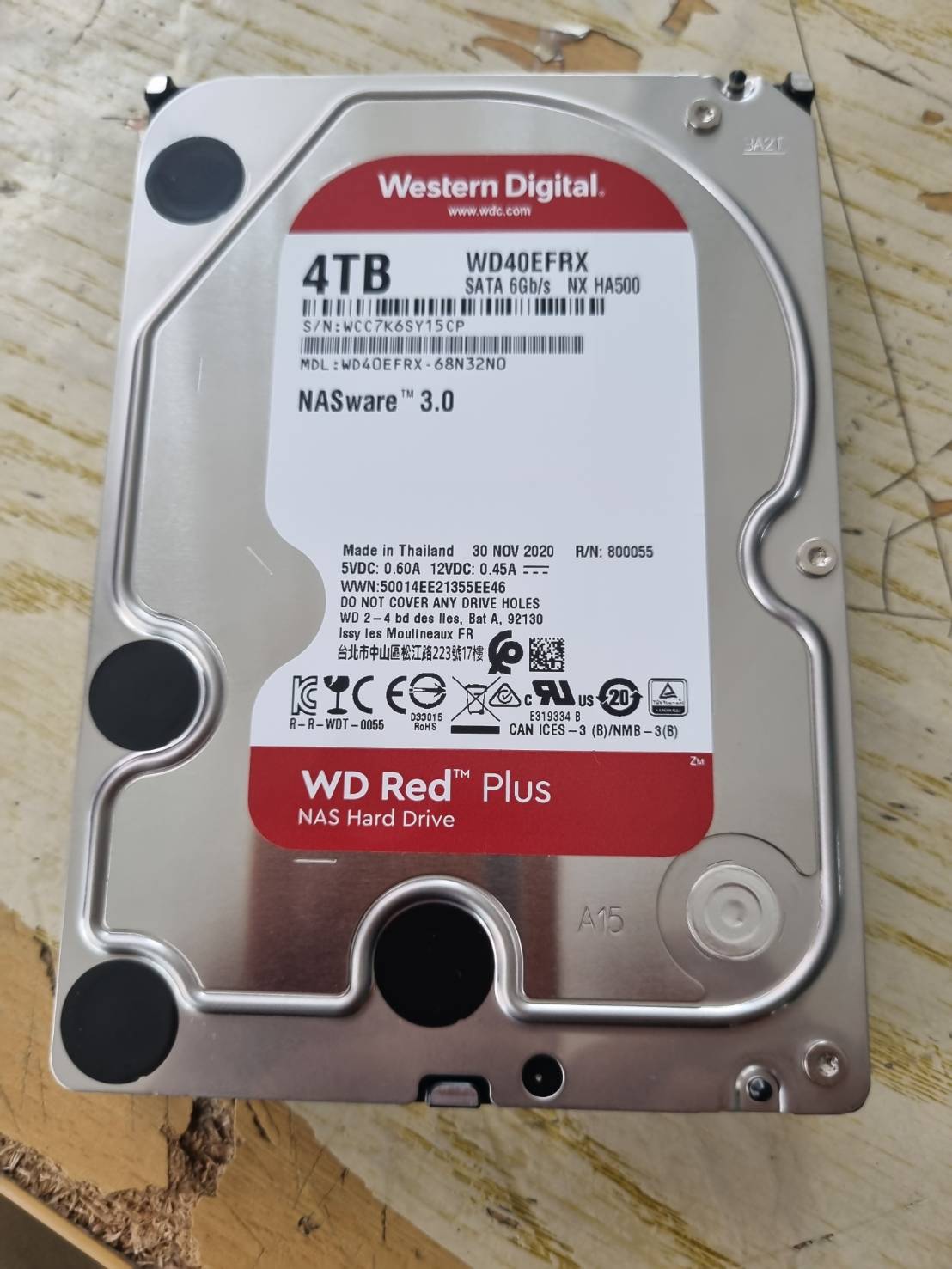 ขาย harddisk wd red plus 4 TB