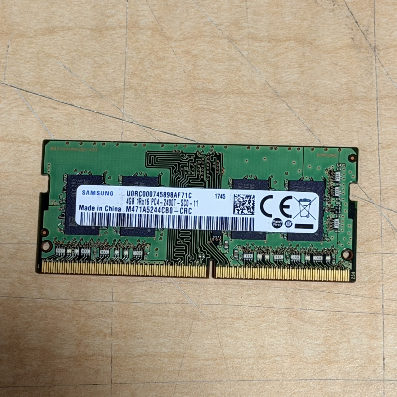 ขาย Ram NB Samsung 4GB 1Rx16 PC4-2400T-SCO-11