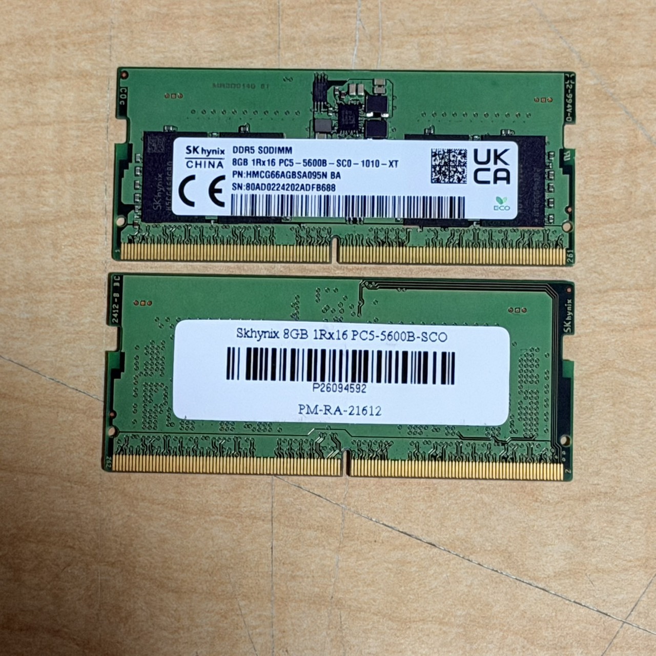 ขาย Ram NB  Skhynix 8GB 1Rx16 PC5-5600B-SCO