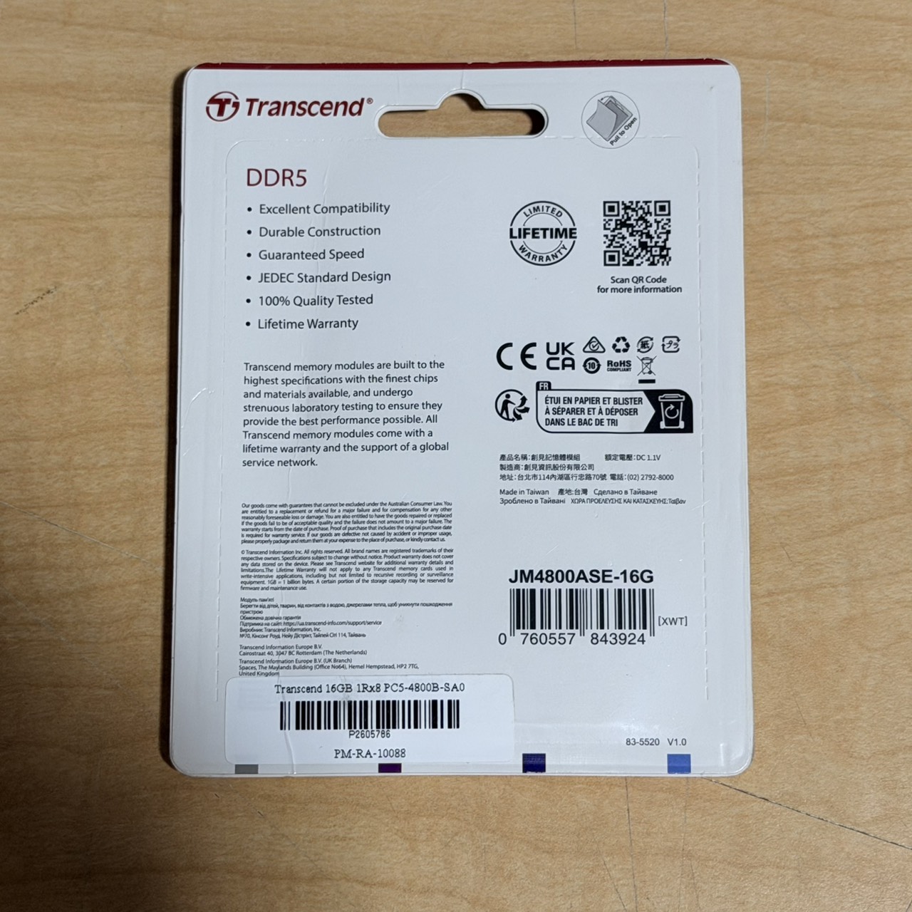 ขาย Ram NB Transcend 16GB 1Rx8 PC5-4800B-SA0 รูปที่ 2