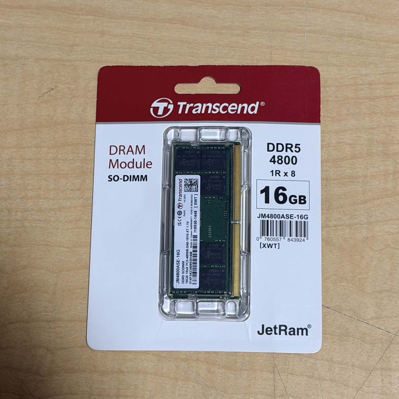 ขาย Ram NB Transcend 16GB 1Rx8 PC5-4800B-SA0