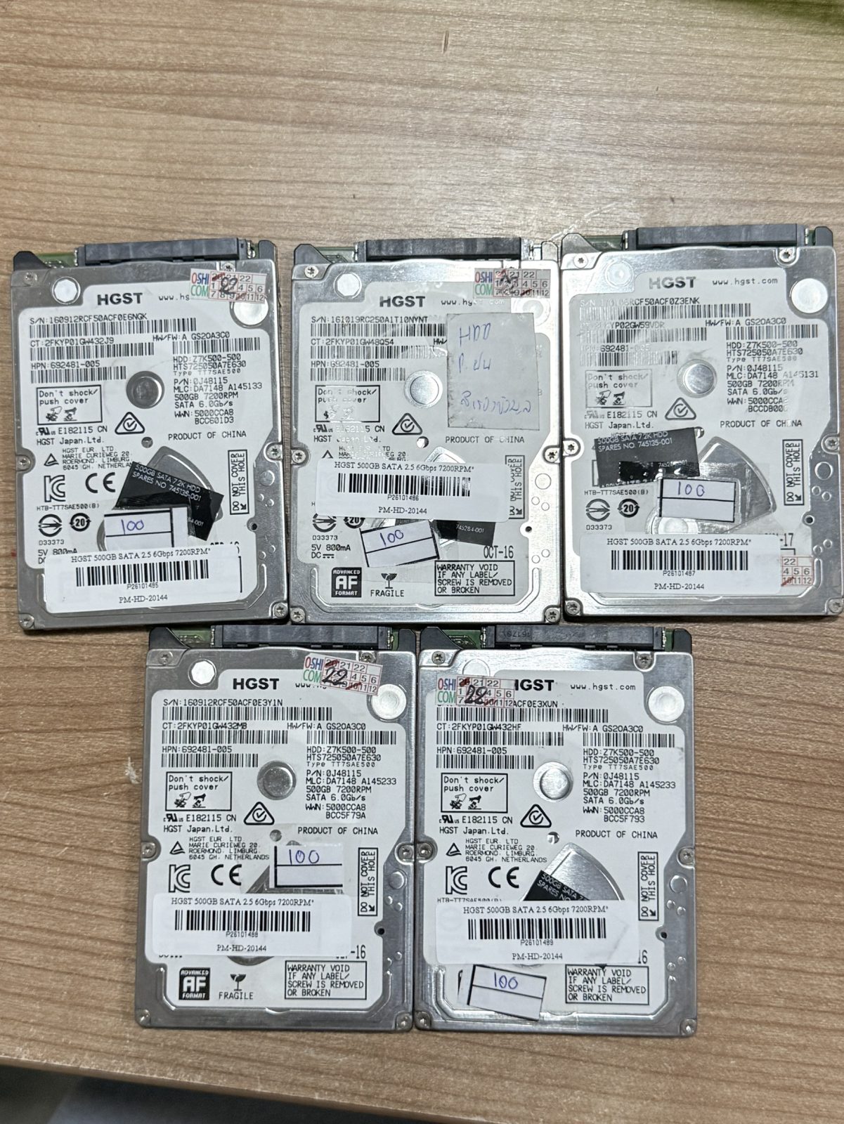 ขาย HGST 500GB SATA 2.5 6Gbps 7200RPM"
