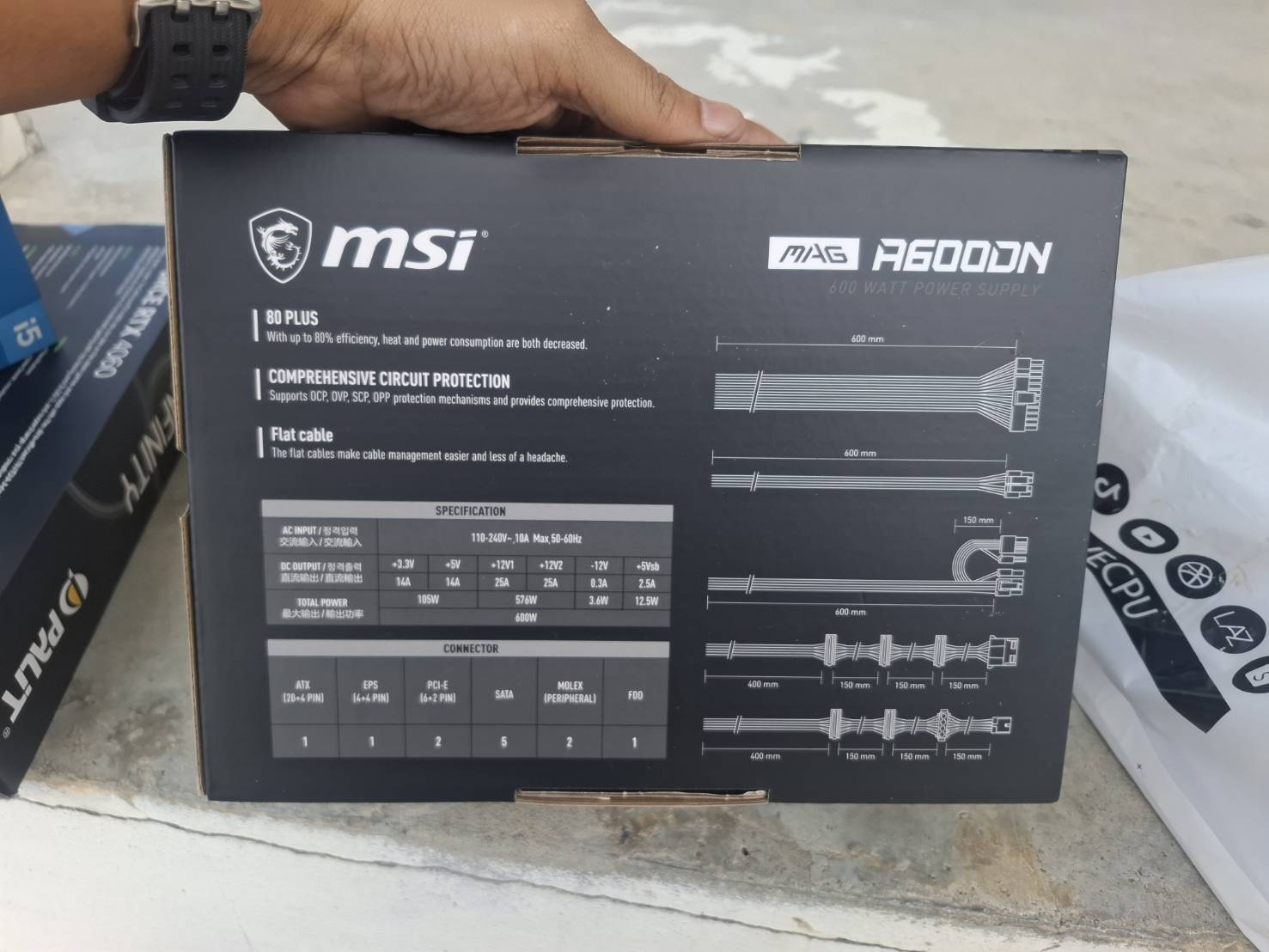 ขาย MSI MAG A600DN 600W (80 PLUS Standard/White) รูปที่ 2