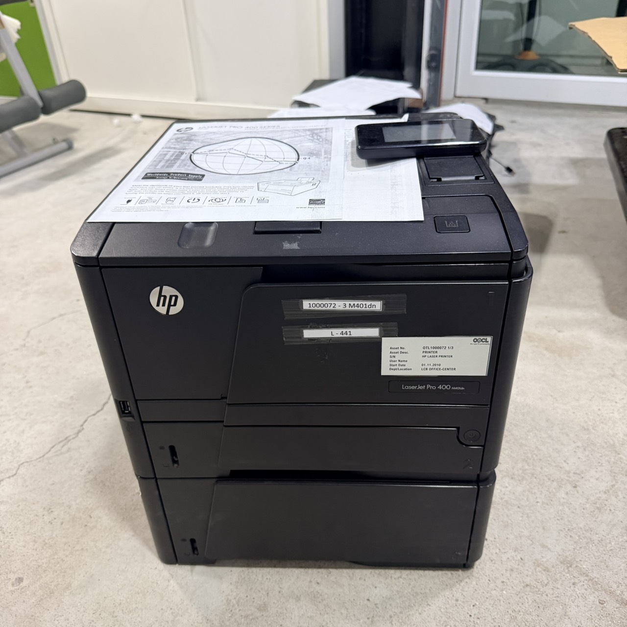 ขาย HP LaserJet Pro 400 M401dn Printer *** มีคราบหมึกติดที่ลูกกลิ้ง