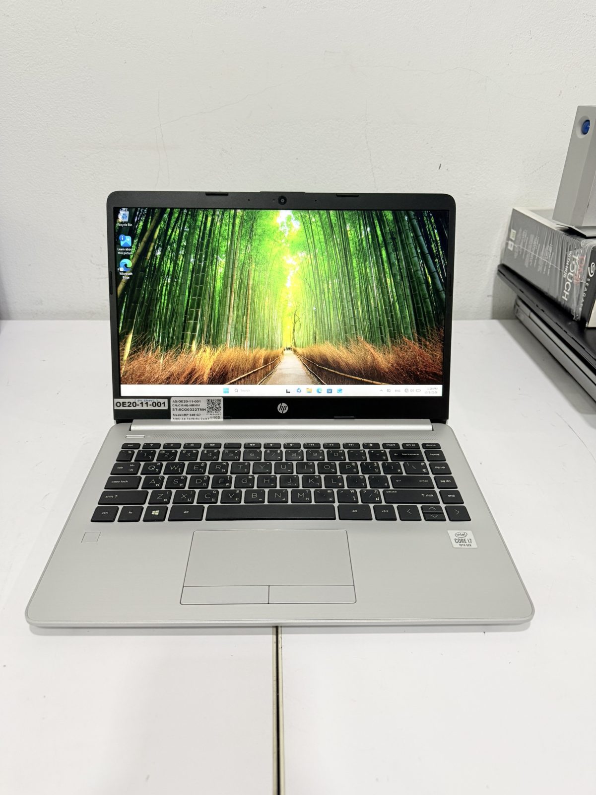 ขาย HP 348 G7 (i5-10210U/8GB/M.2 512GB)+Adapter+กระเป๋า จอไบร์ท ปุ่มกดยากหลายปุ่ม ยางใต้เครื่องไม่มี