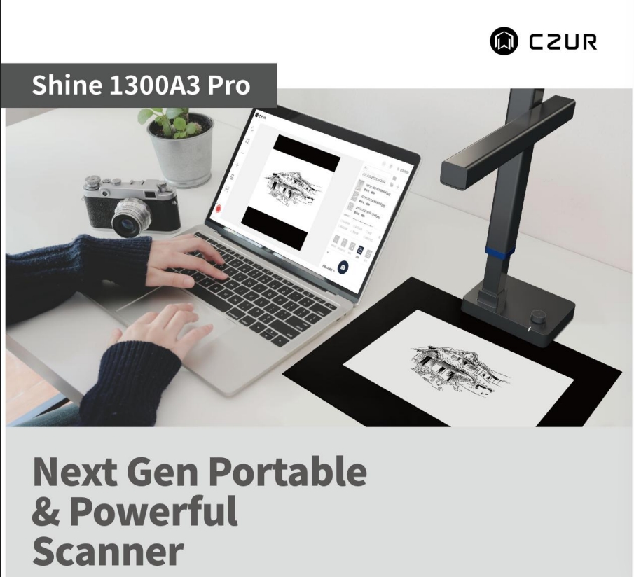 ขาย CZUR เครื่องสแกนเอกสาร รุ่น  Shine1300A3 Pro