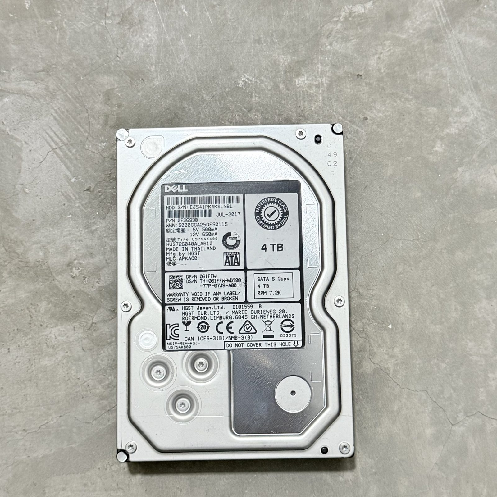ขาย Dell 4TB SATA 3.5 6Gbps 7200RPM รูปที่ 9