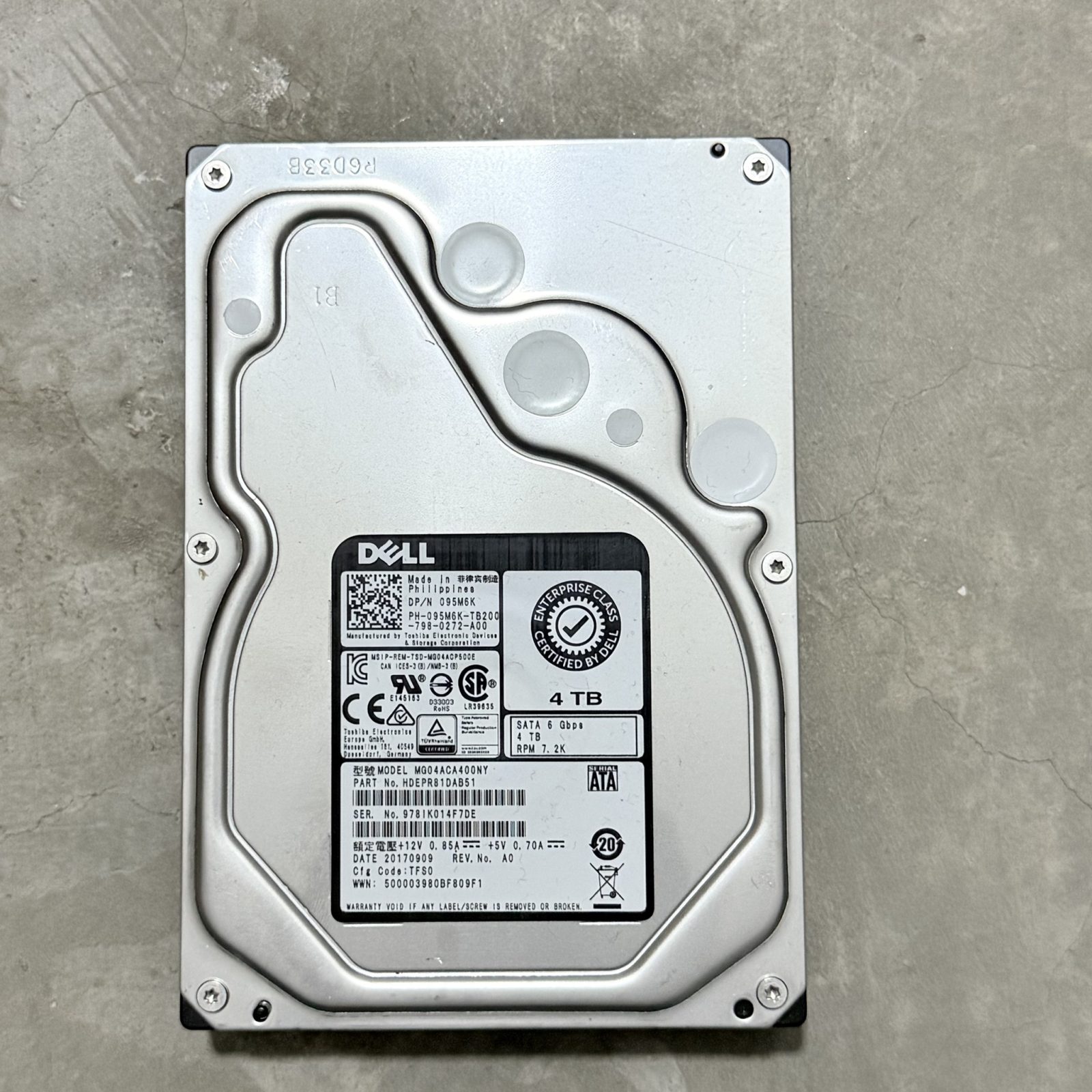 ขาย Dell 4TB SATA 3.5 6Gbps 7200RPM รูปที่ 8