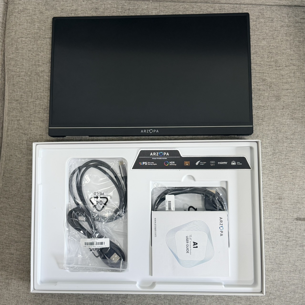 ขาย จอมอนิเตอร์พกพา Arzopa A1 15.6" + USB-C รูปที่ 3