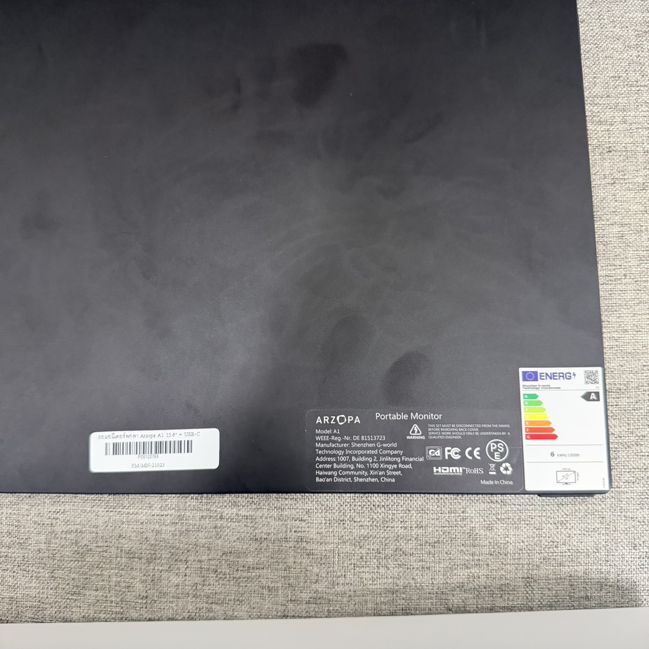 ขาย จอมอนิเตอร์พกพา Arzopa A1 15.6" + USB-C รูปที่ 4