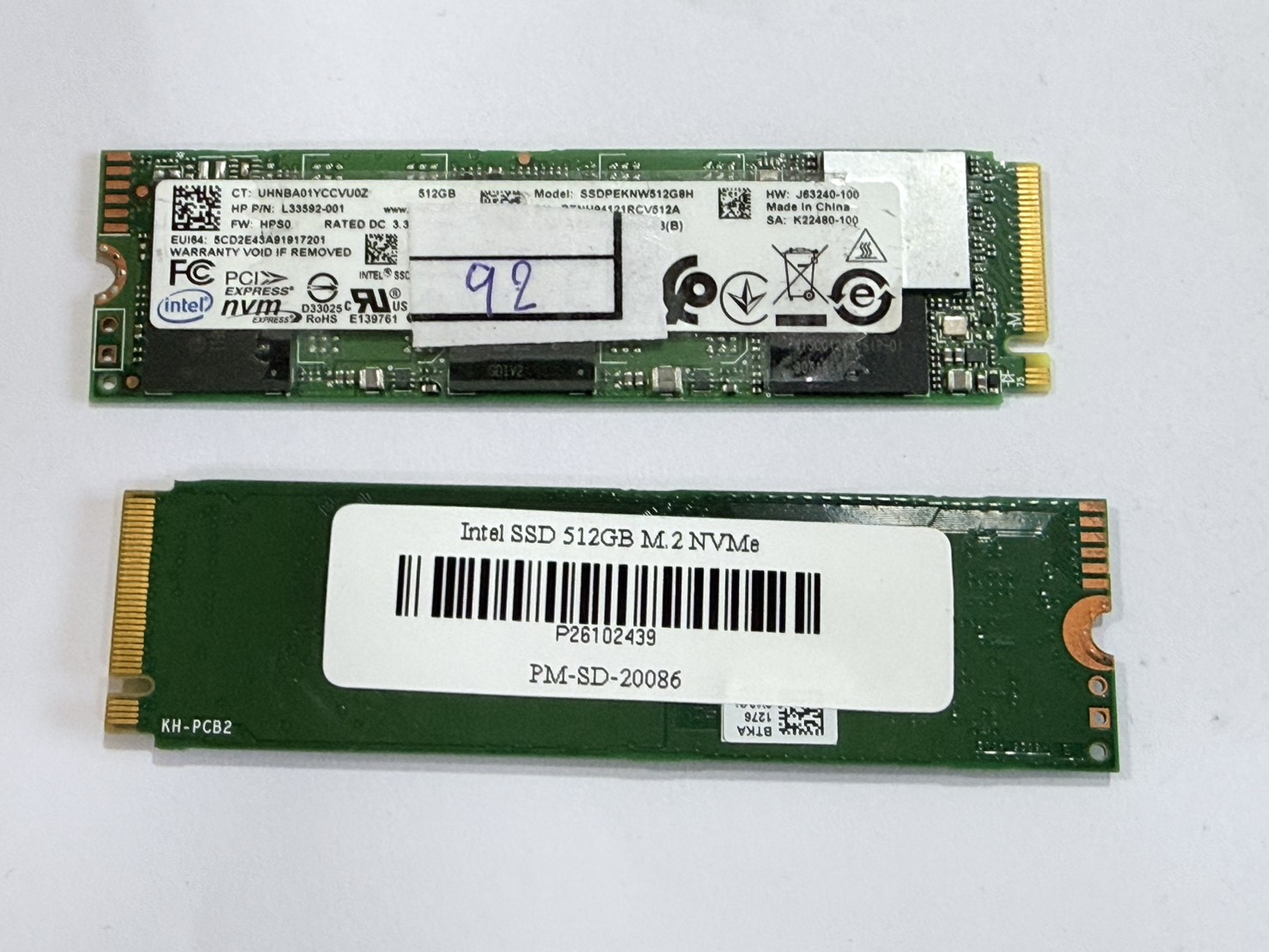 ขาย Intel SSD 512GB M.2 NVMe รูปที่ 2